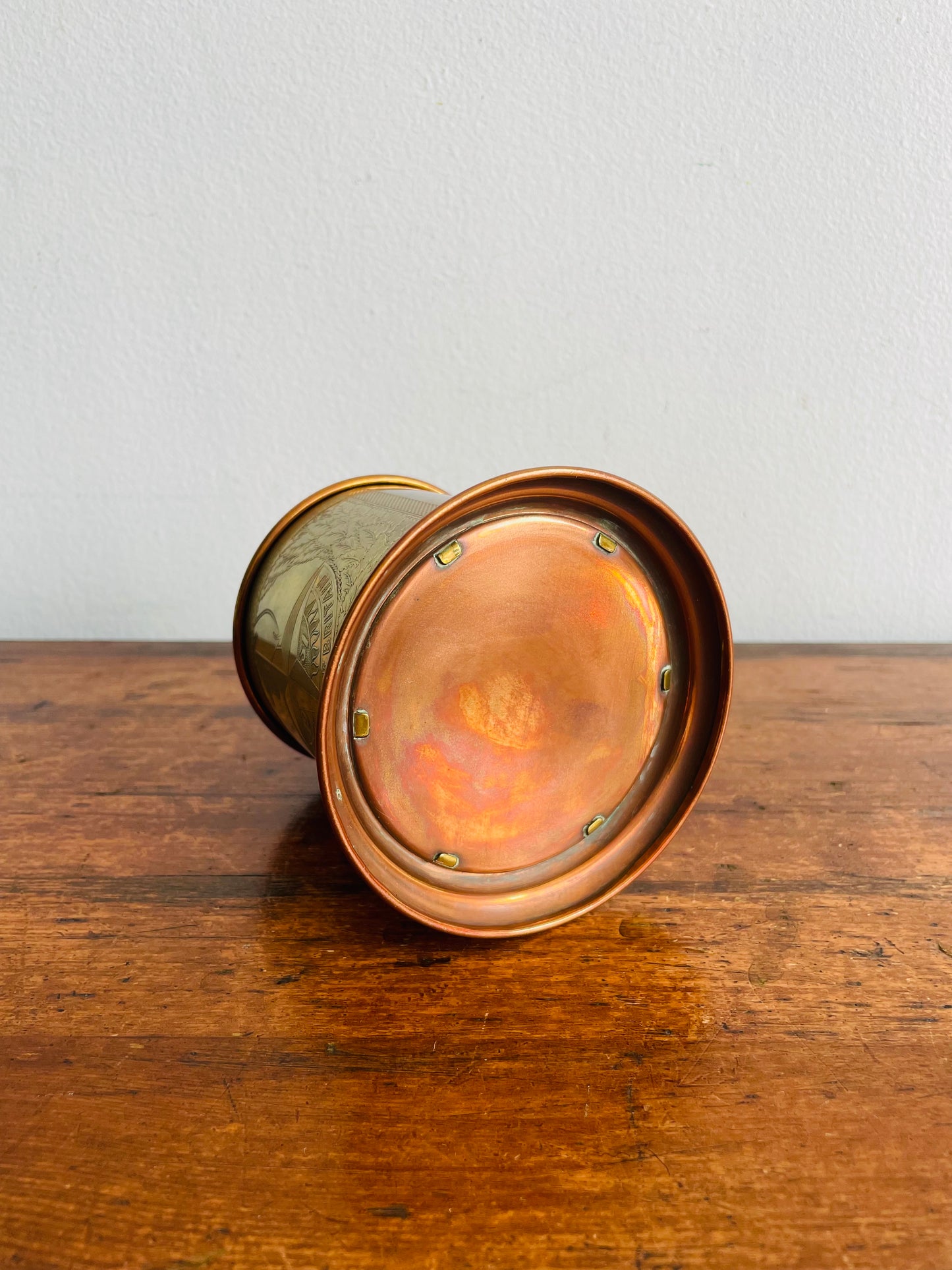 1951 Copper & Brass Tea Canister Jar - Festival of Britain