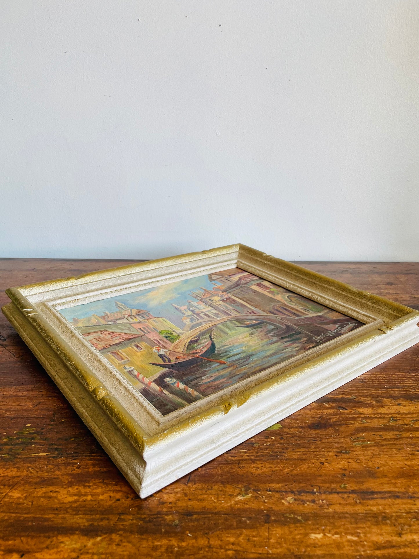 Vintage Original Art Painting Signed by Listed Hamilton Artist Juanita LeBarre Symington - "Venice 1978 Original Sketch"