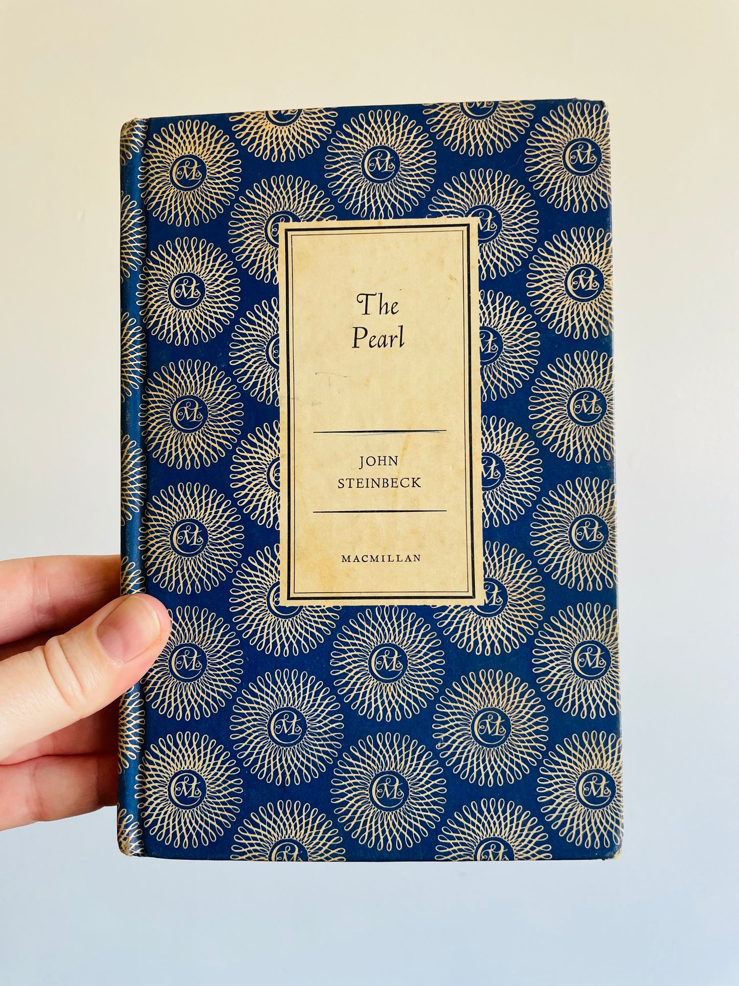 MacMillan Blue Hardcover Book Bundle - The Pearl by John Steinbeck (1958), Two Solitudes by Hugh MacLennan (1951), & The Mayor of Casterbridge by Thomas Hardy (1962)