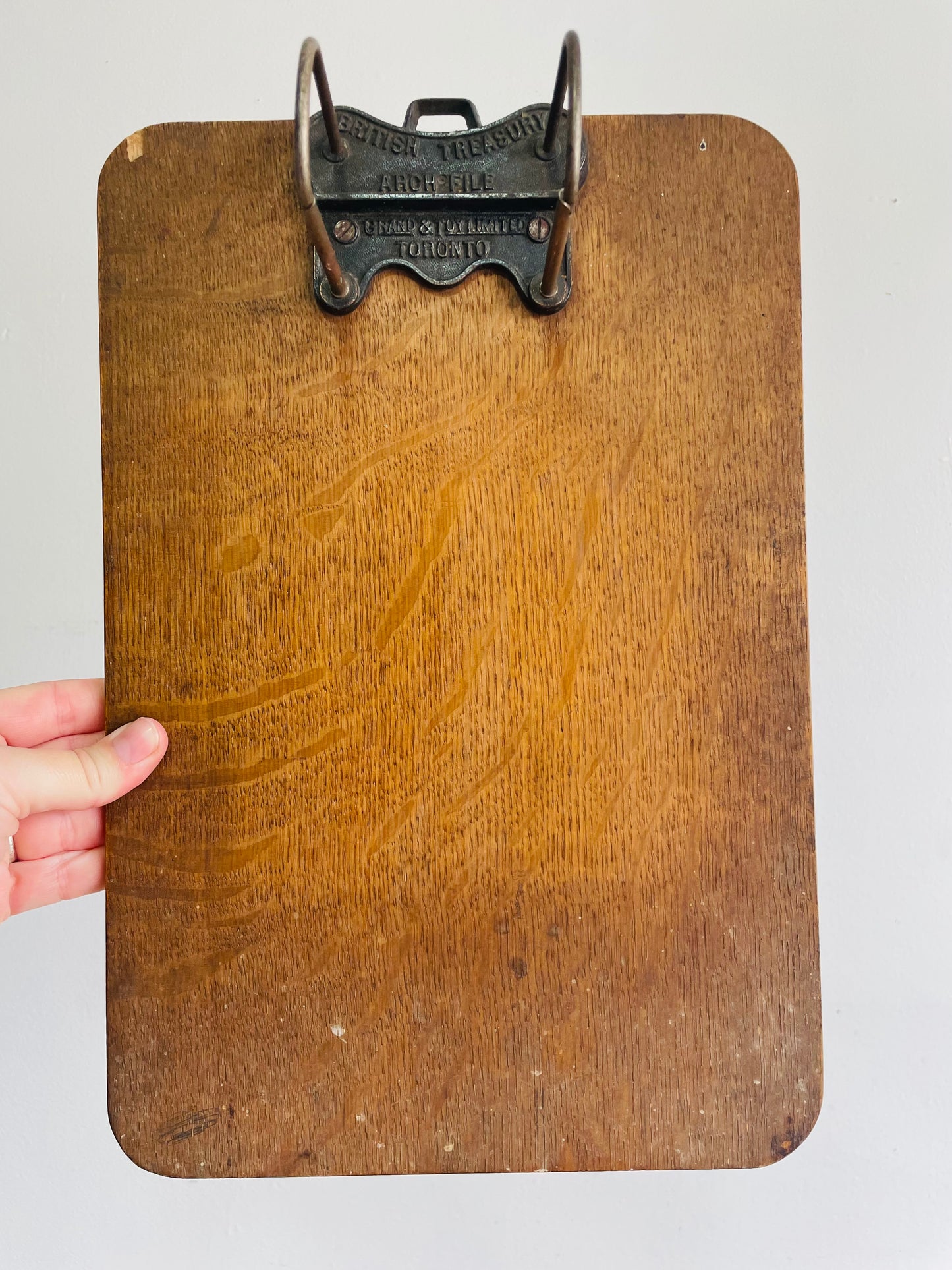 Wood & Metal British Treasury Arch File Clipboard - Grand & Toy Limited Toronto
