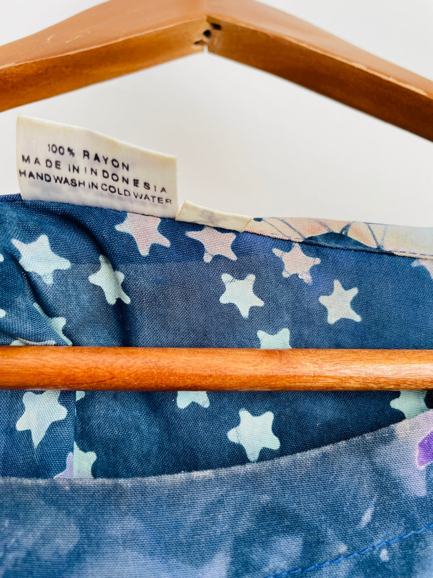 100% Rayon Maxi Dress with Pockets & Batik-Style Celestial Design - Made in Indonesia - Fits up to Size 4x