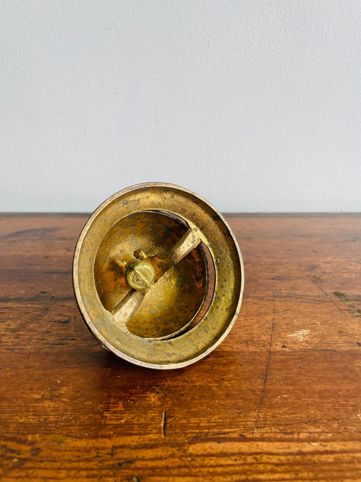 Antique Victorian Ornate Solid Brass Shop Counter or Hotel Front Desk Service Bell