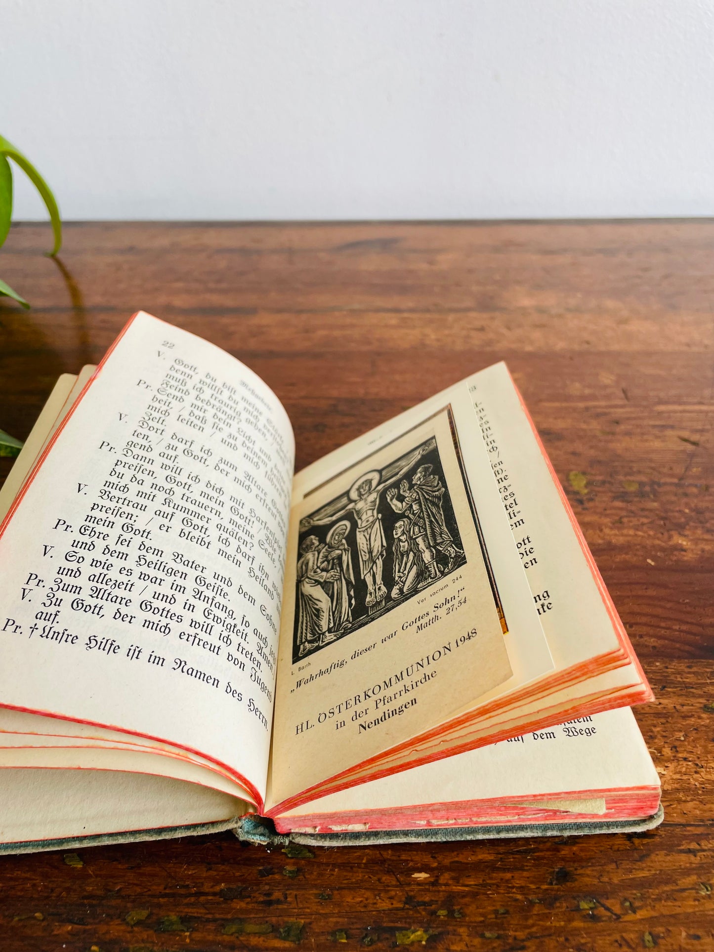 German Language Prayer Booklet - Clothbound Hardcover Pocket Book (1930s?)