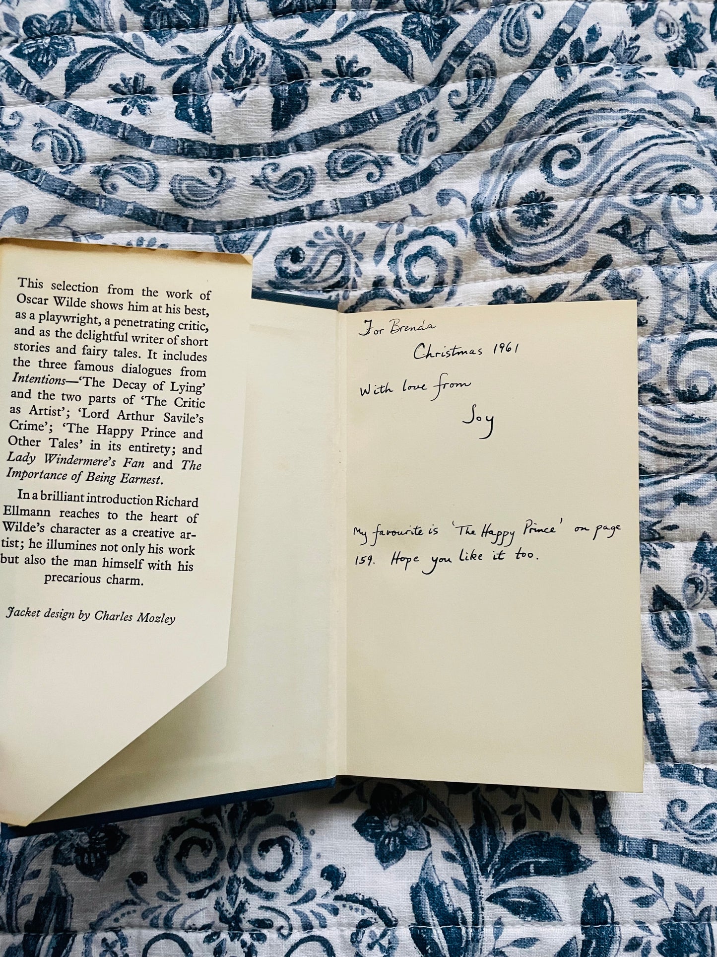 The World's Classics Oscar Wilde Selected Writings with an Introduction by Richard Ellmann Hardcover Book (1961)