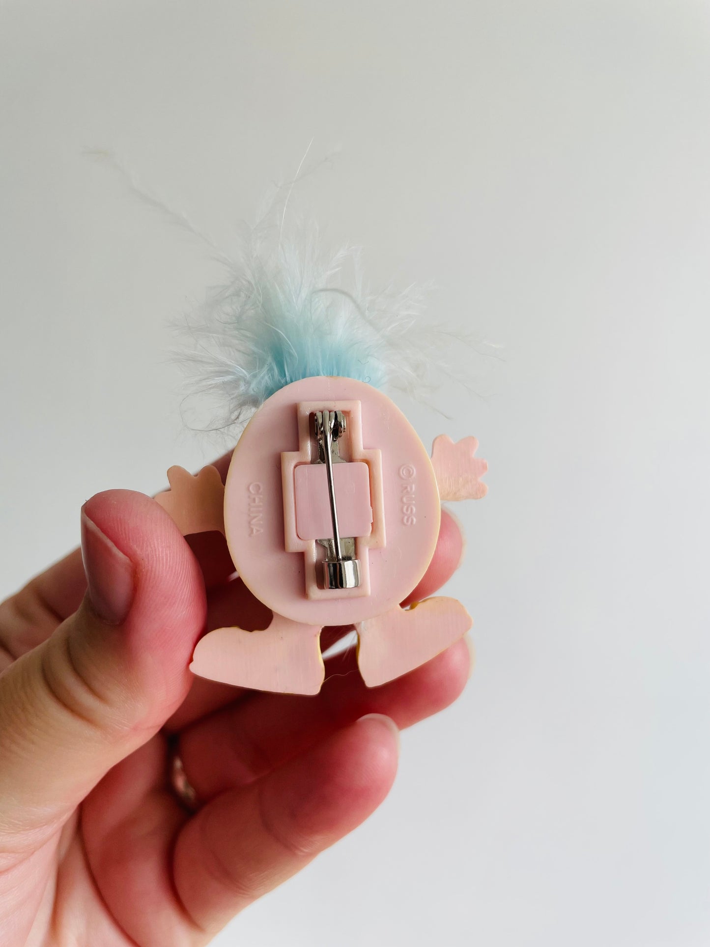 Easter Holiday Pin - Egg with Feather Hair - Russ Brand