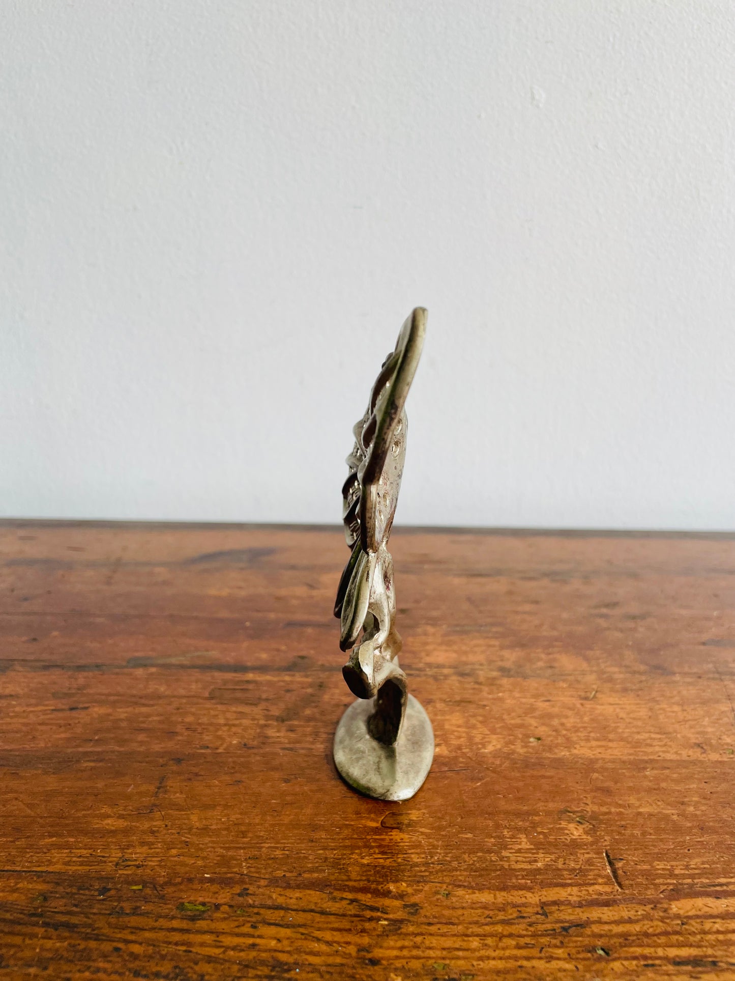 Silver Plated Zinc Earring Holder with Butterfly on Branch