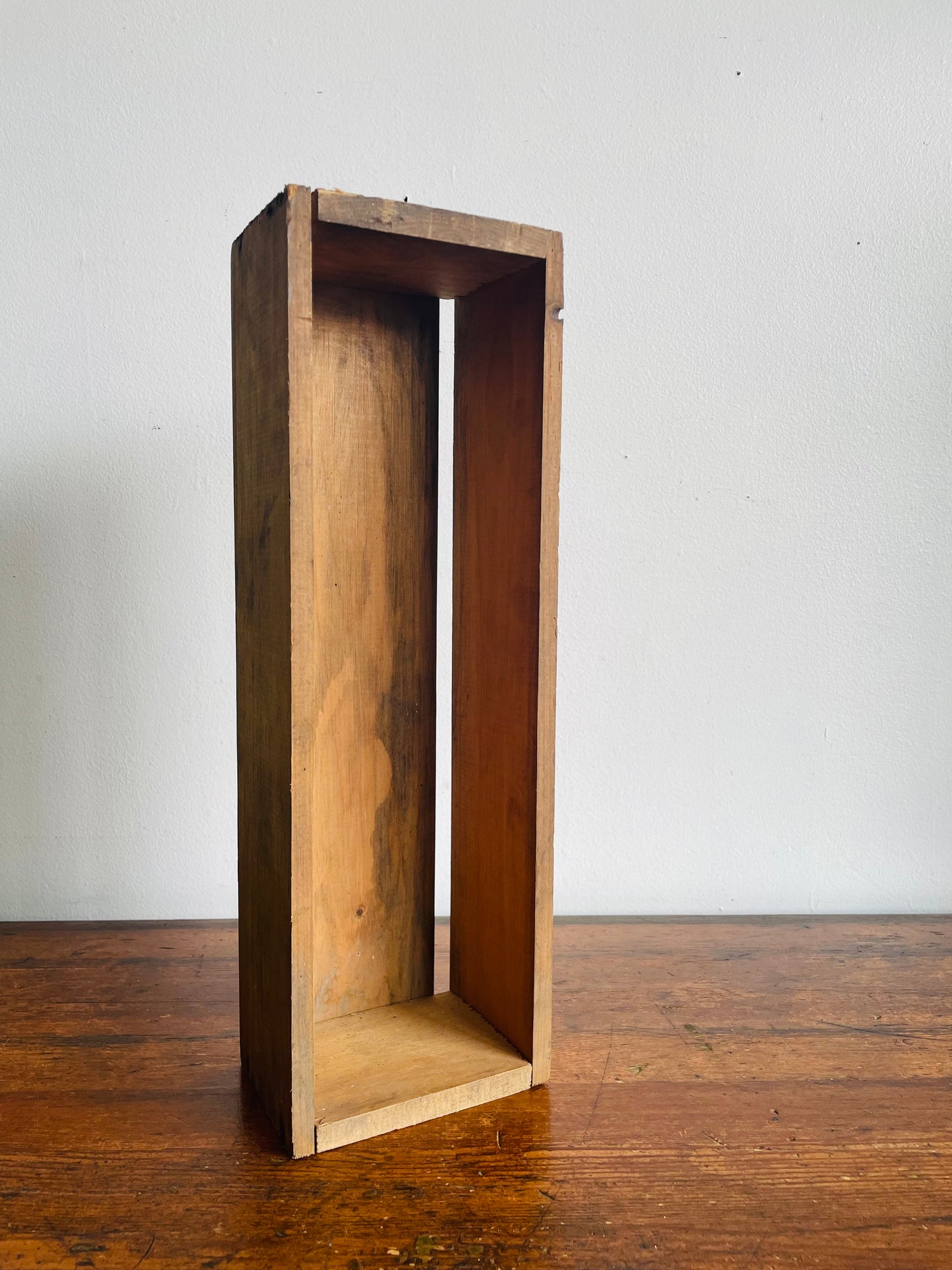 Vintage Slim Wooden Crate Box - From a Barn in Haldimand County - ONE CRATE - Crate D