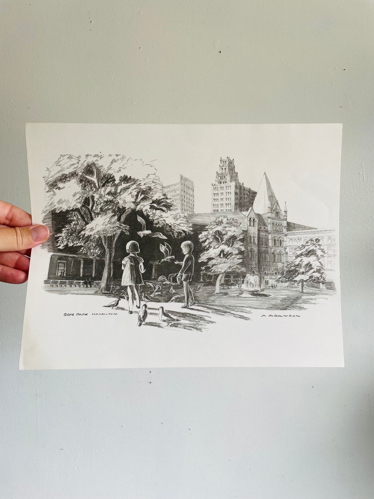 Vintage The Ambitious City - A Portfolio of Sketches of Hamilton, Ontario by A. Adamson - Includes 6 Prints