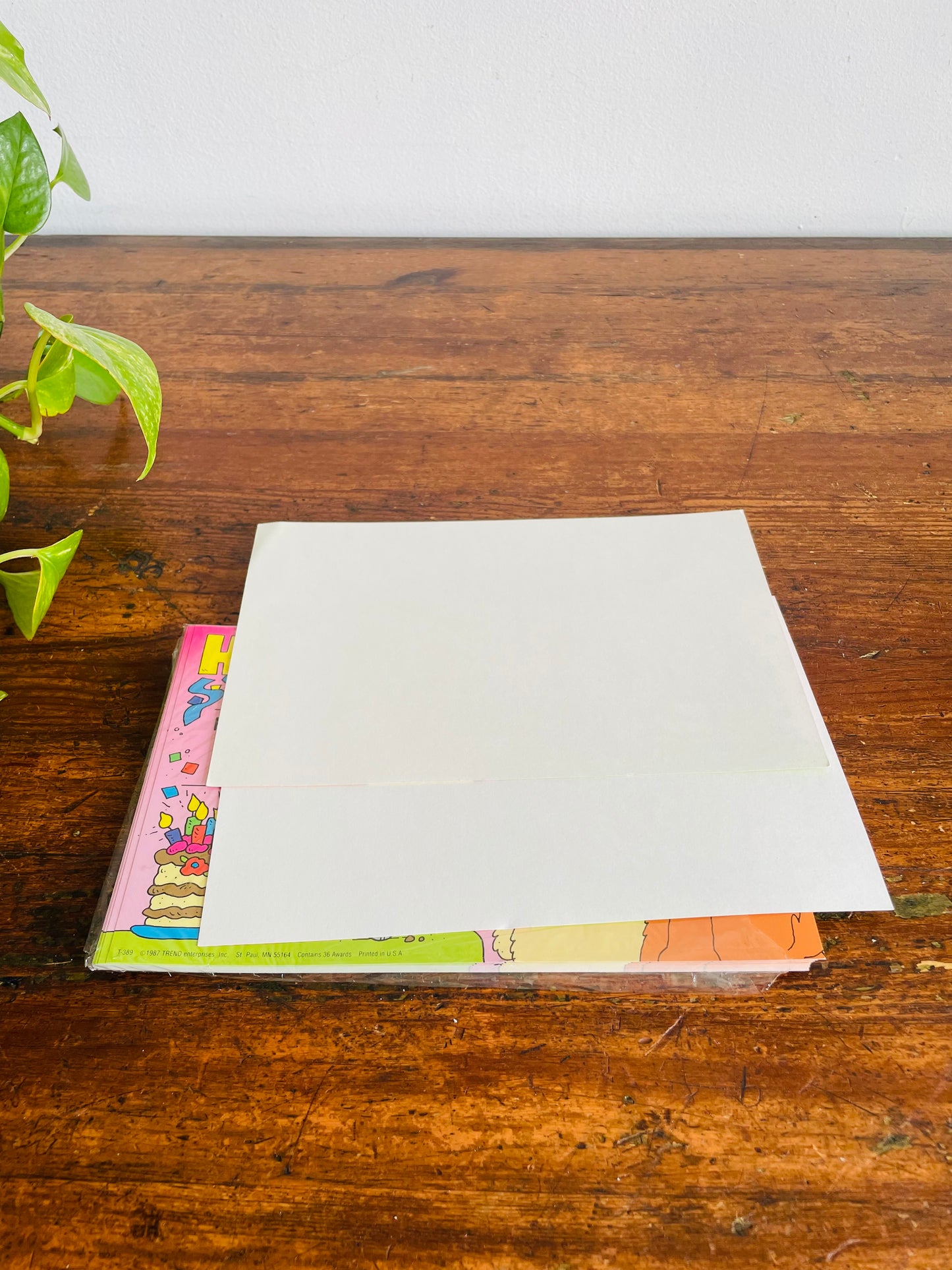 Vintage 1987 School Teacher Classroom Supplies - Blank Happy Birthday Certificates - 21 Sheets - Trend Enterprises Inc.