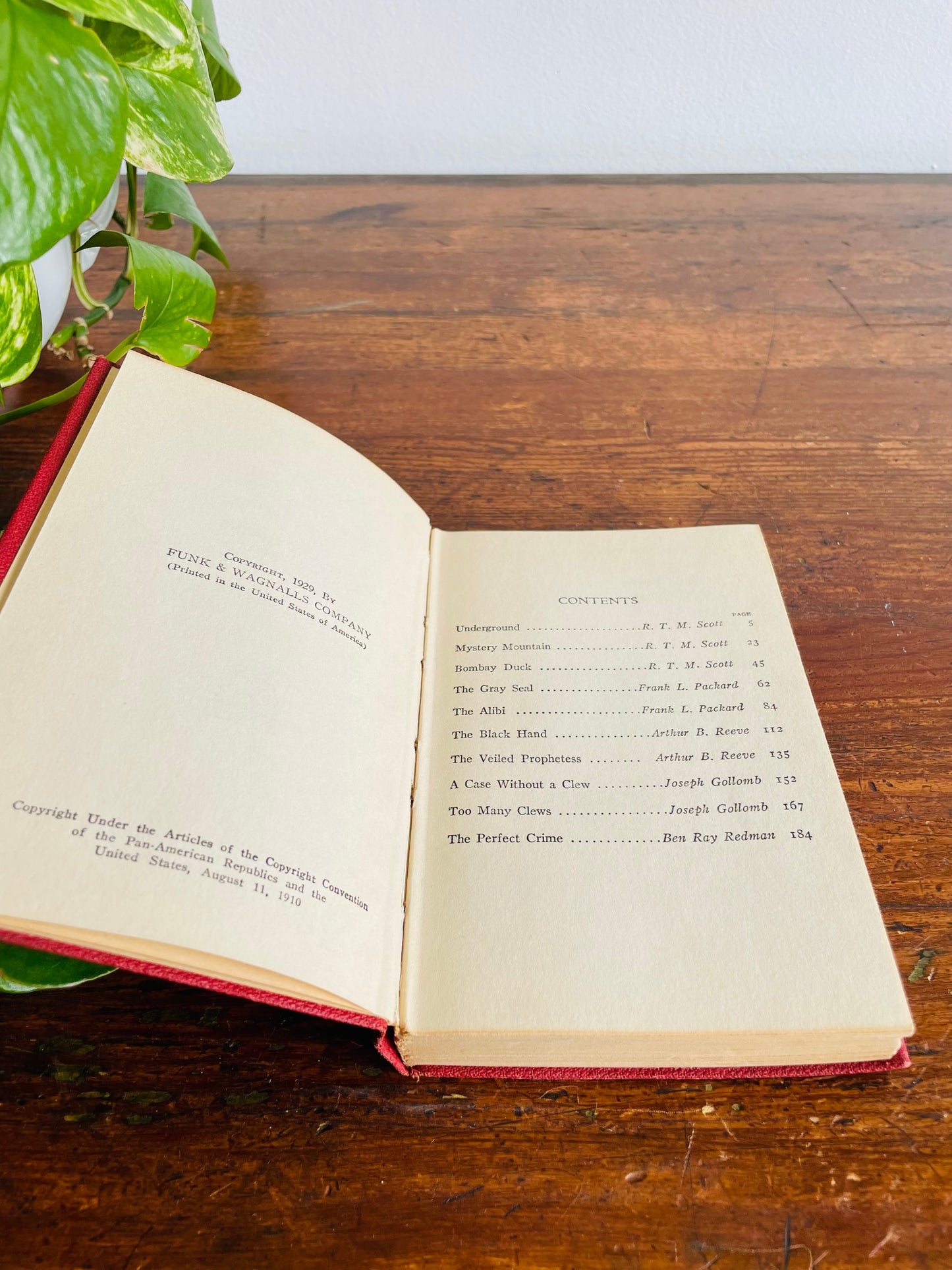The World's Best 100 Detective Stories (1929) - Bundle of 7 Hardcover Books - Editor in Chief Eugene Thwing - Volumes 1, 2, 3, 5, 6, 8, 10
