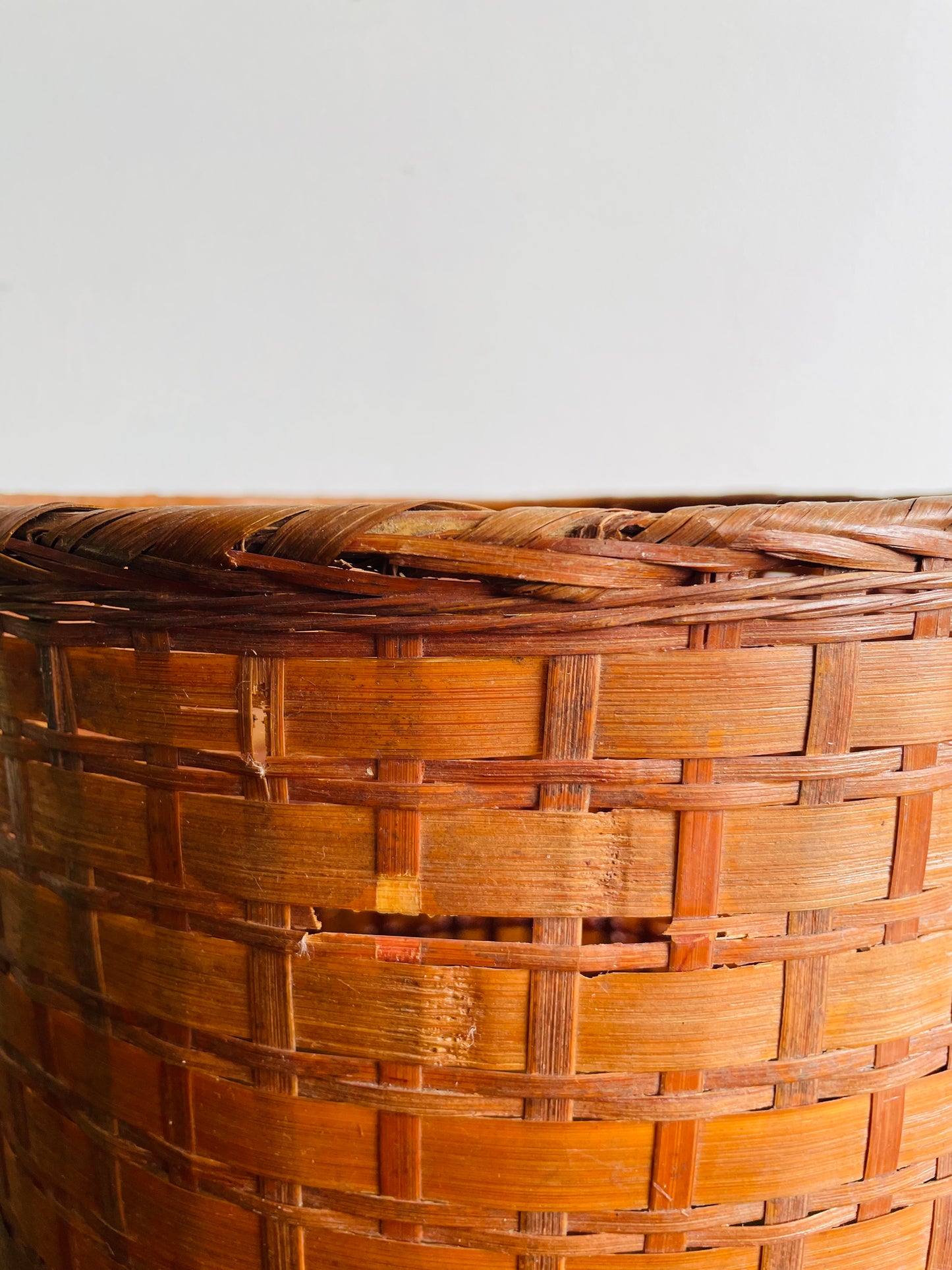 Large Round Woven Basket - Planter, Wastepaper, or Convert into a Lamp Shade!