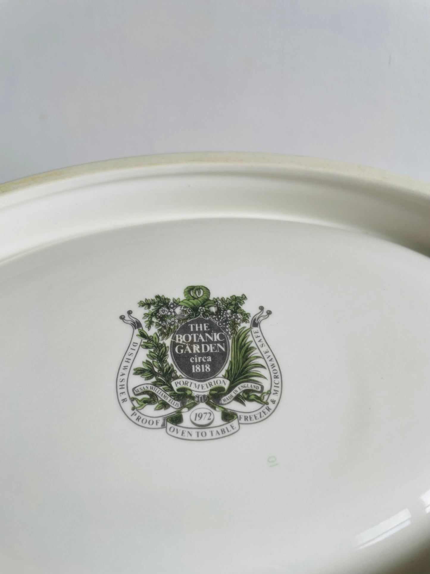 1972 Portmeirion Botanic Garden Daisy Flower Pattern Oval Soap or Trinket Dish by Susan Williams-Ellis - Made in England