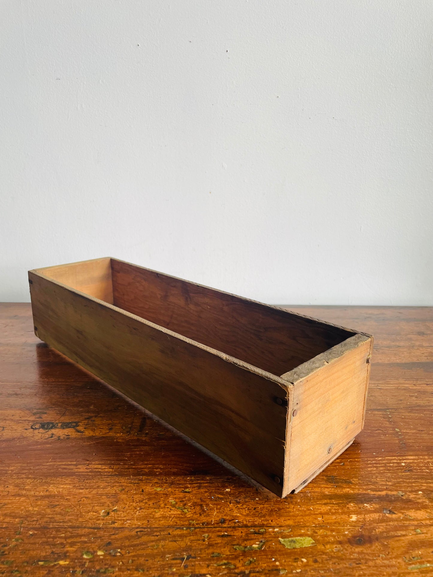 Vintage Slim Wooden Crate Box - From a Barn in Haldimand County - ONE CRATE - Crate B