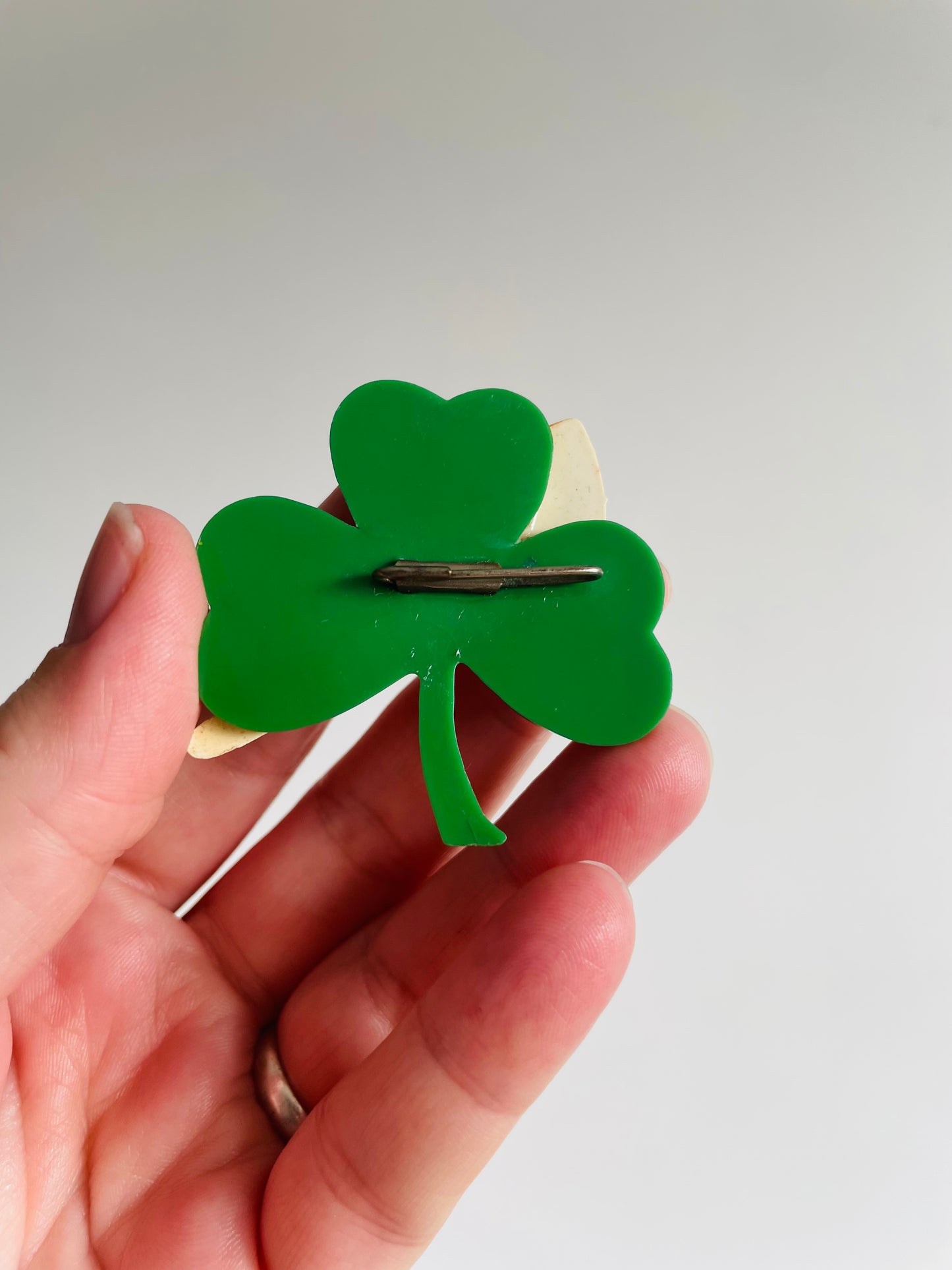 St. Patrick's Day Holiday Pin - Shamrock with Pipe