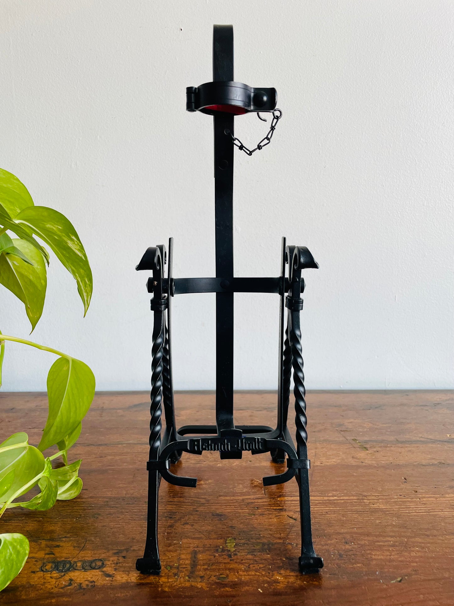 1960s Asbach Uralt Brandy Bottle Iron Swing Pour Cradle #1