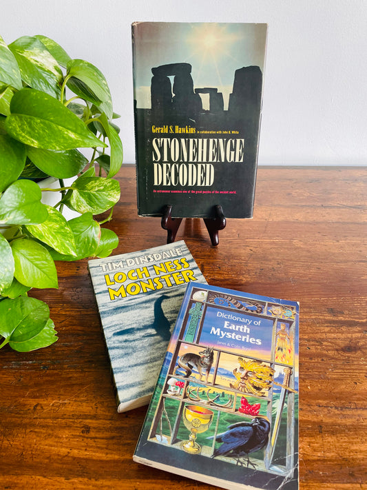 The Suspicious Book Bundle for Suspicious People - Dictionary of Earth Mysteries, Loch Ness Monster & Stonehenge Decoded - Set of 3 Books