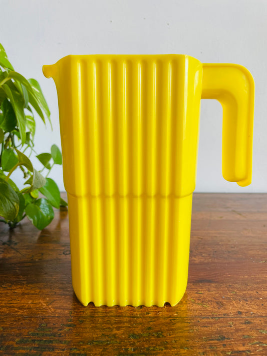 Vintage Bright Yellow with Ribbed Design IPL Milk Bag Pitcher Jug - Also Great for Watering Plants!