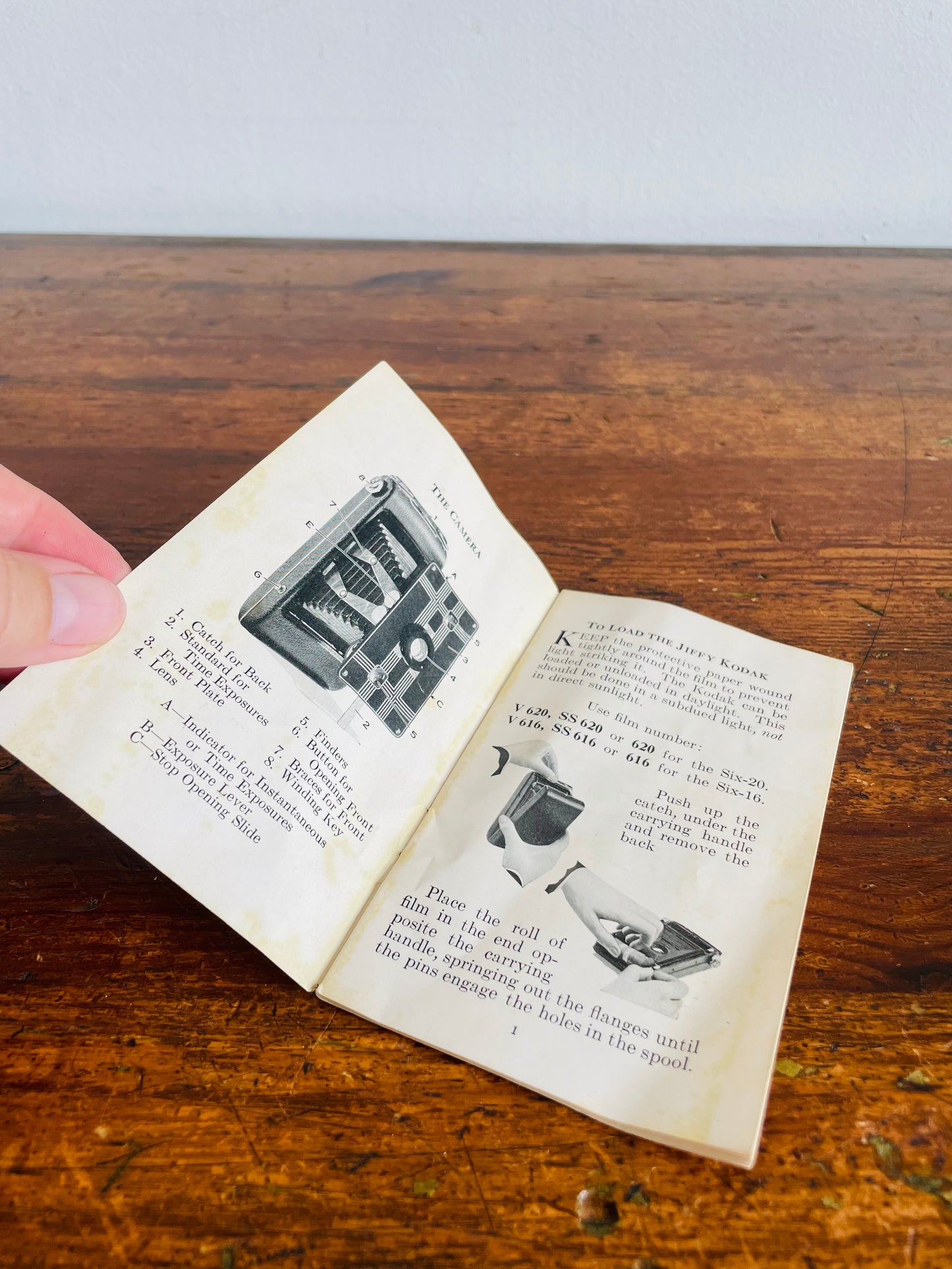 1930s Jiffy Kodak Six-16 Accordion Lens Camera - Made in Canada by Canadian Kodak Company - Comes with Original Box & Instruction Booklet