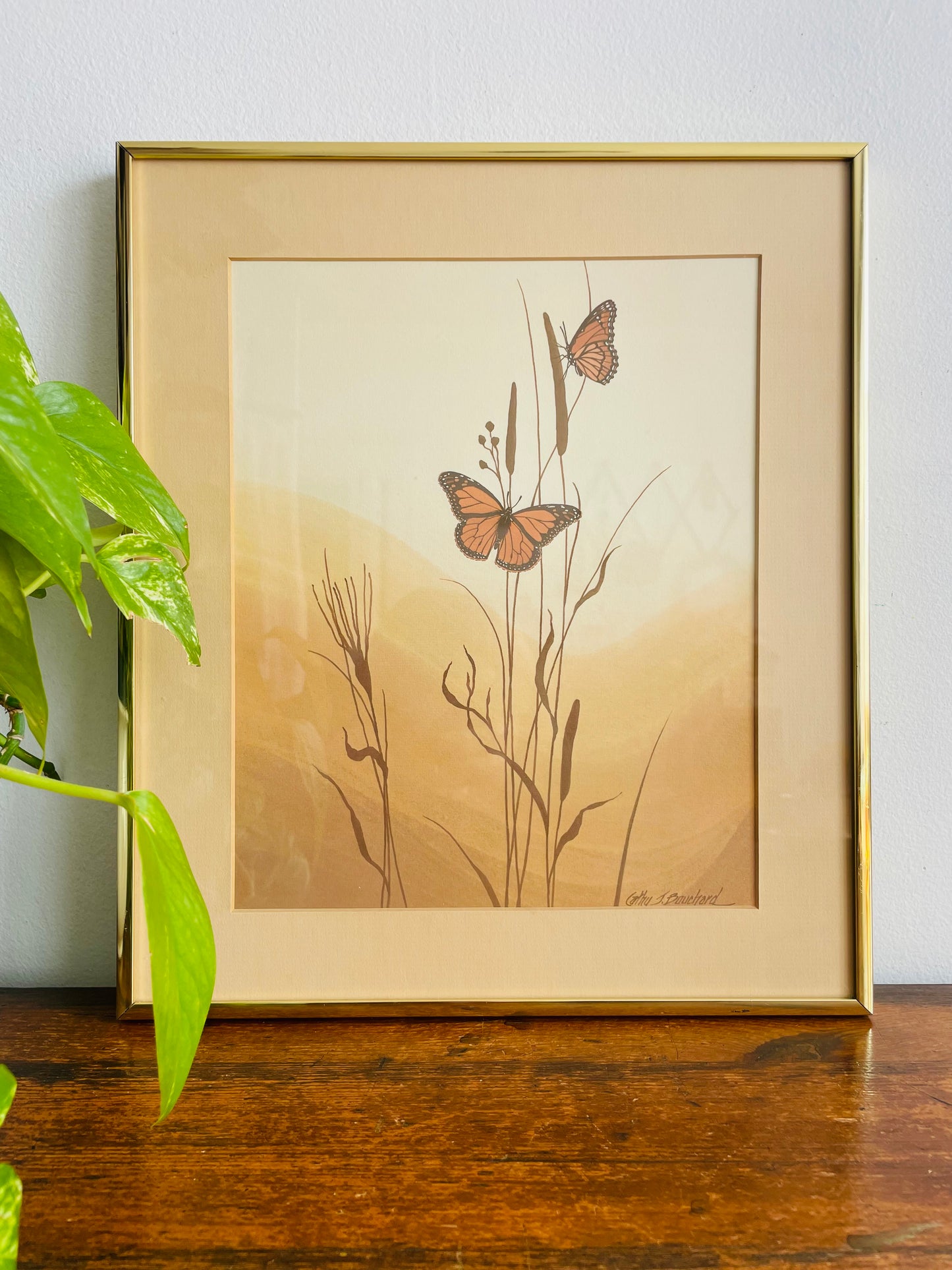 1985 Butterfly Print Picture by Cathy J. Bouchard