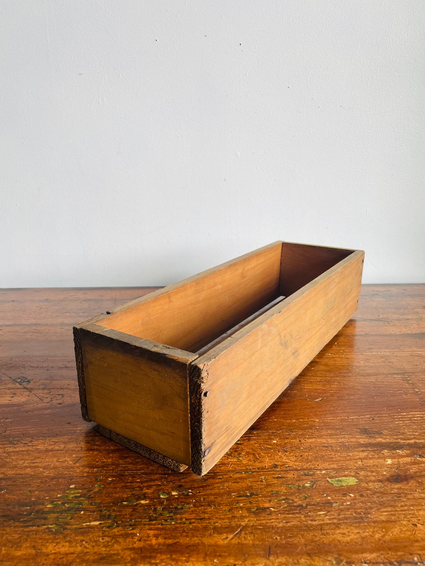 Vintage Slim Wooden Crate Box - From a Barn in Haldimand County - ONE CRATE - Crate D