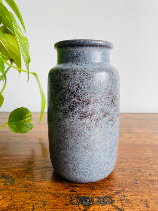 Mid-Century Blue West Germany Pottery Vase #231-15