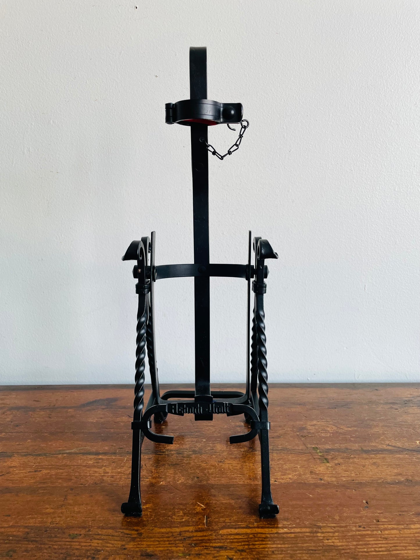 1960s Asbach Uralt Brandy Bottle Iron Swing Pour Cradle #1