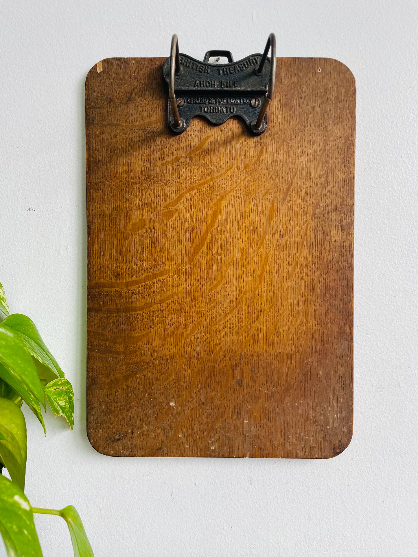 Wood & Metal British Treasury Arch File Clipboard - Grand & Toy Limited Toronto