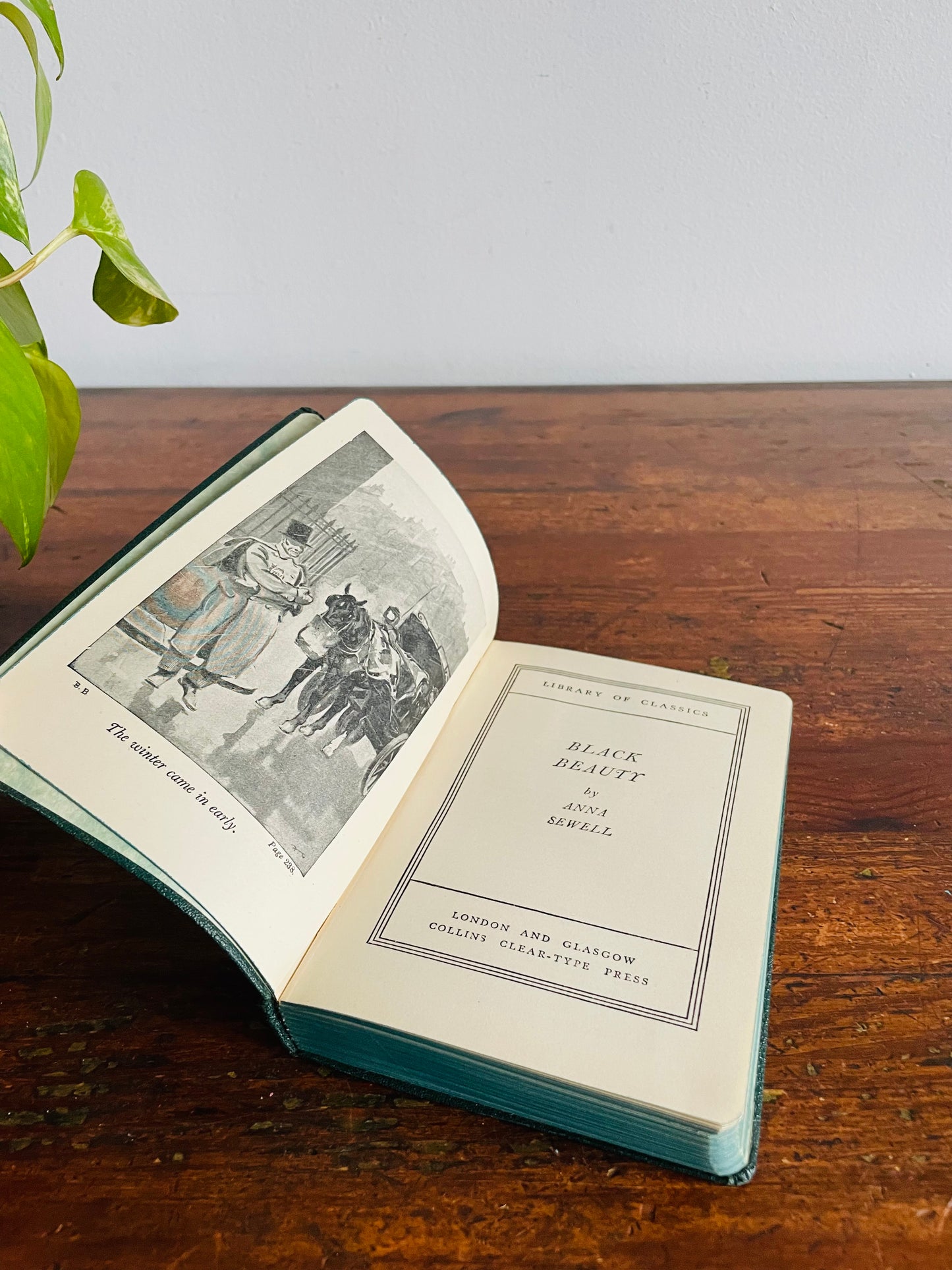 Black Beauty by Anna Sewell Faux Leather Pocket Book - Library of Classics Collins Clear-Type Press (1950s)