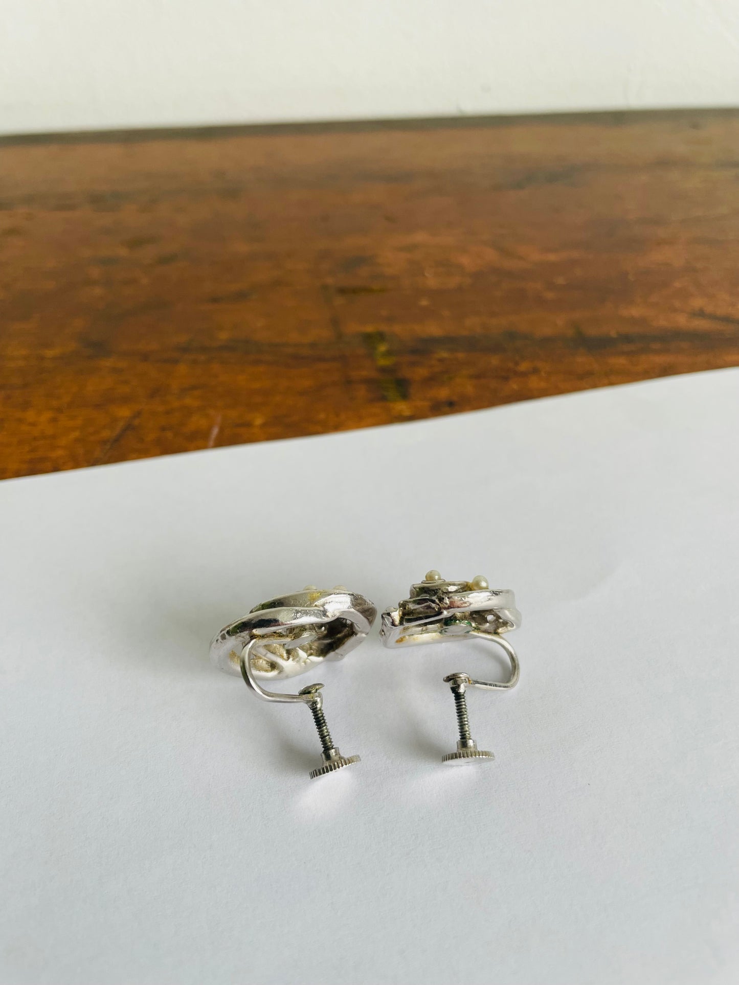 3 Pairs of Clip-On Costume Jewellery Earrings - Sparkly, Silver & White