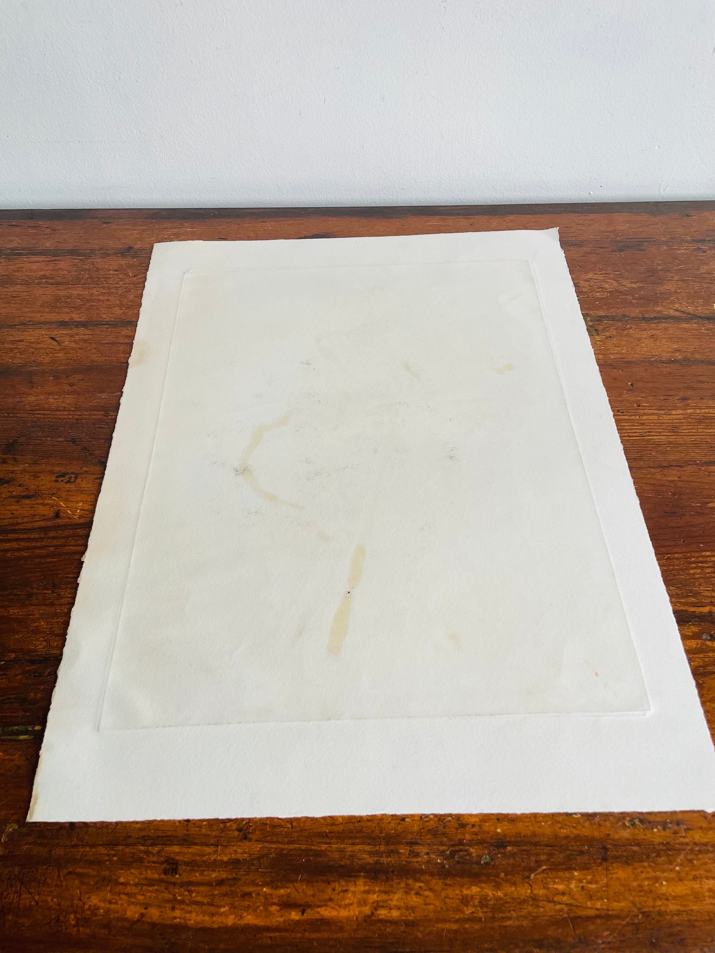 1950s Original Art Mixed Media Painting Sketch - Academic Portrait Study on Paper of Nude Woman
