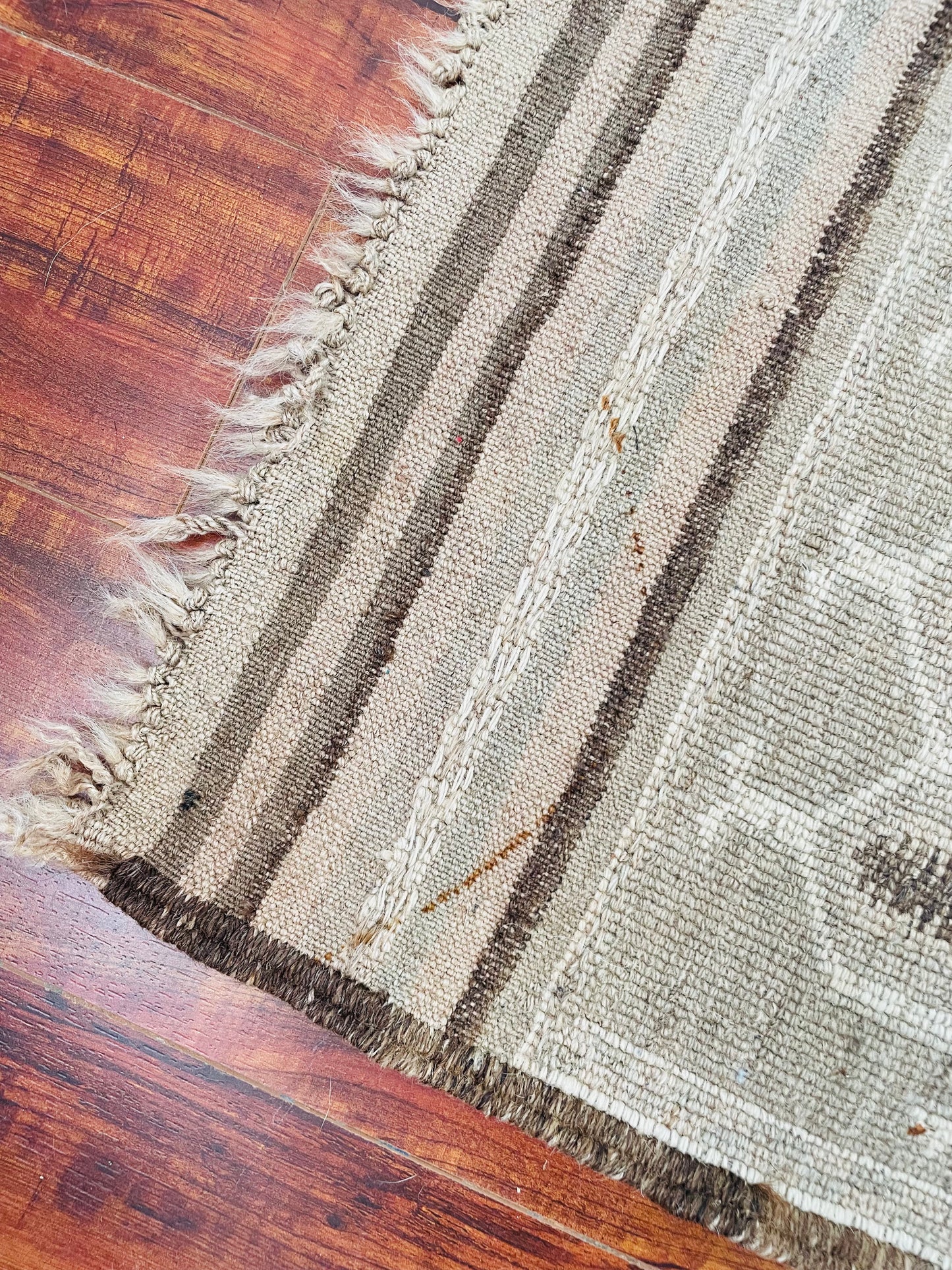 Hand Knotted Throw Rug with Beautiful Design
