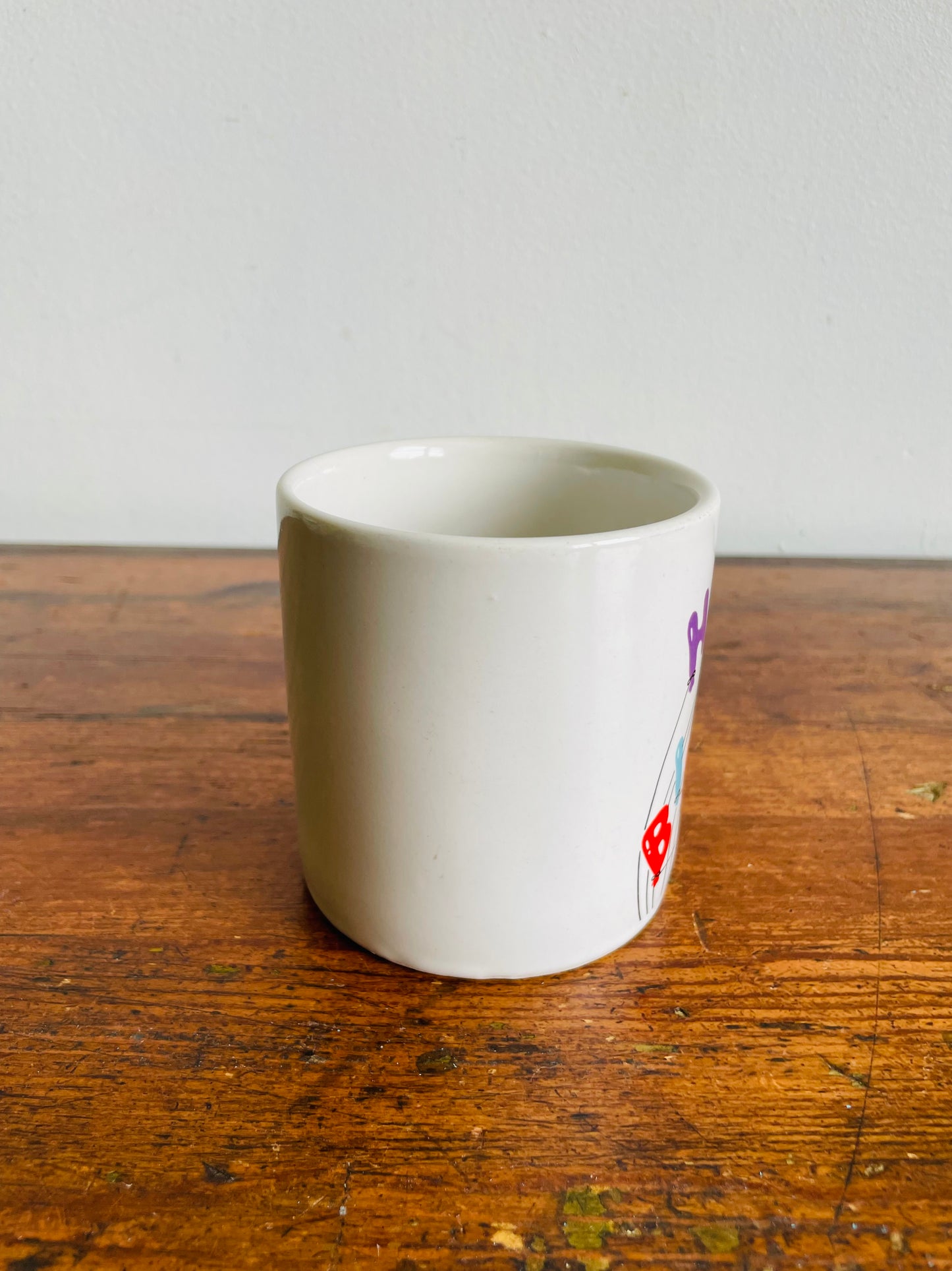 Happy Birthday Mug with Bright Balloon Letters