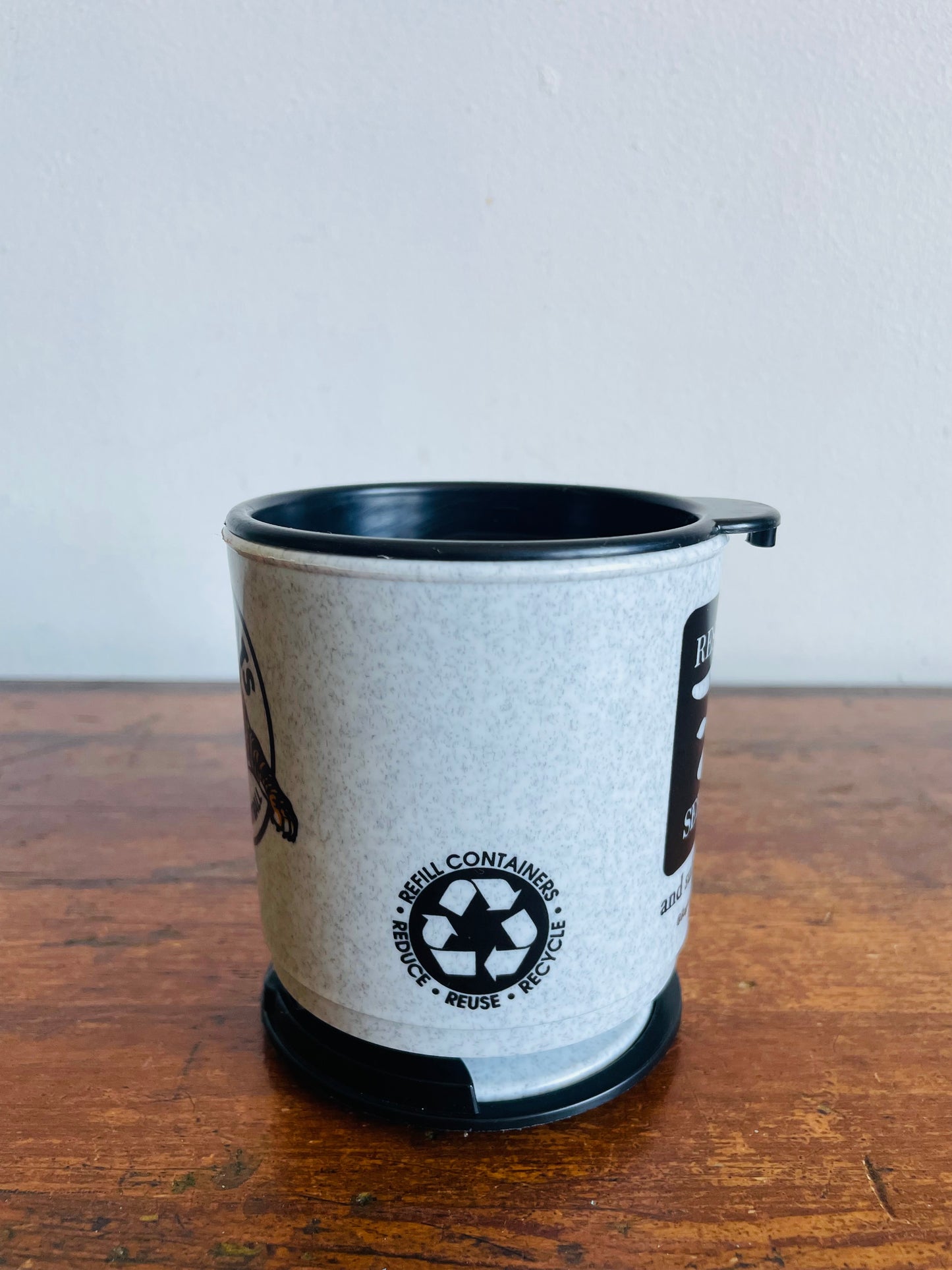 Vintage Hamilton Tiger-Cats Football Plastic Travel Mug with Dashboard Sticky Removable Base