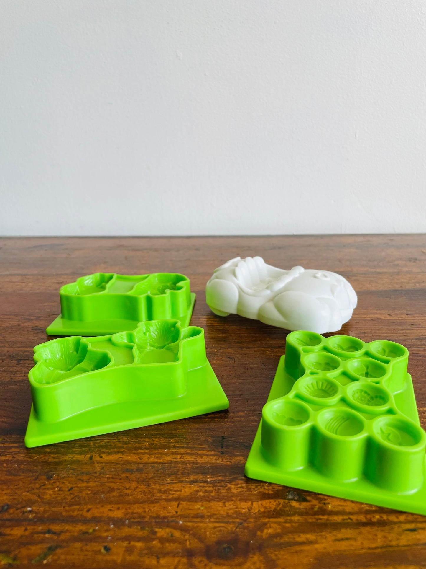 1983 American Greetings Corp Care Bears Play-Doh Molds - Set of 4 Pieces - Cloud Car & Molds for Bears and Symbols