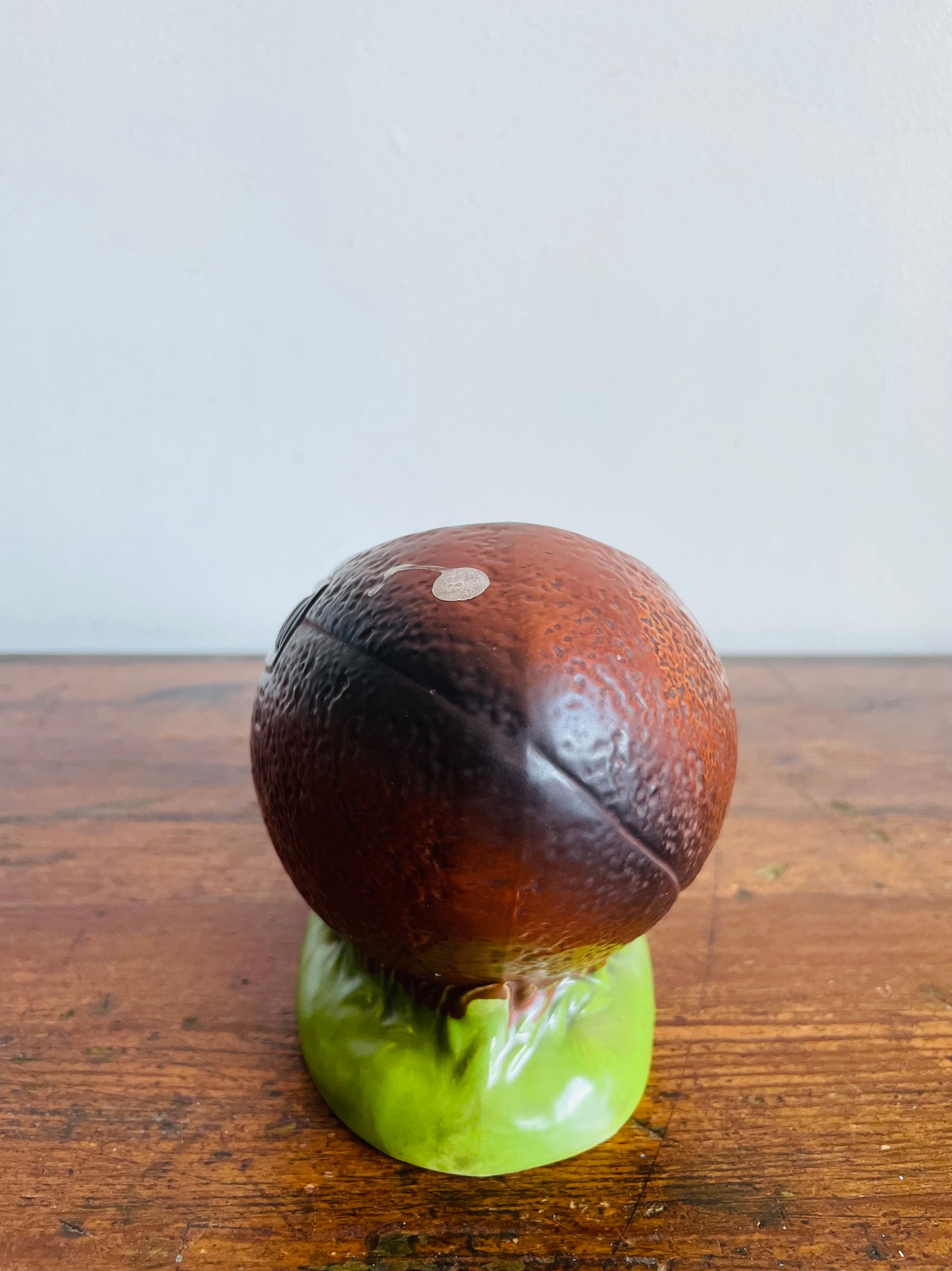 Vintage Ceramic Football Planter or Pencil Holder Cup - Made in Japan - Would Also Be Great to Hold Cutlery/Straws at a Football Party!