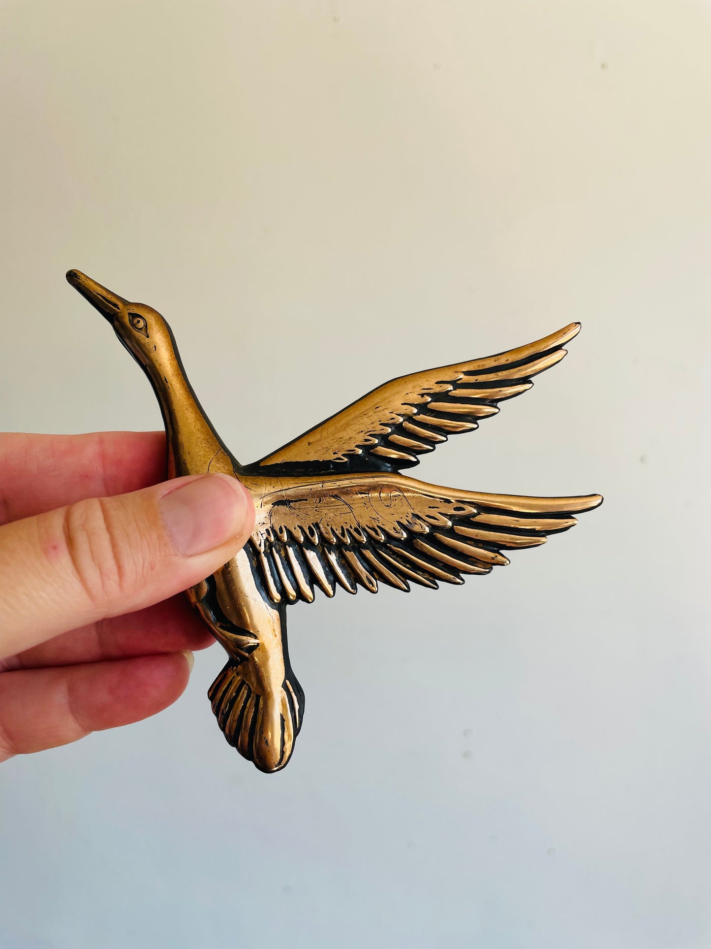 Vintage Birds in Flight Decal Figurines - Set of 2