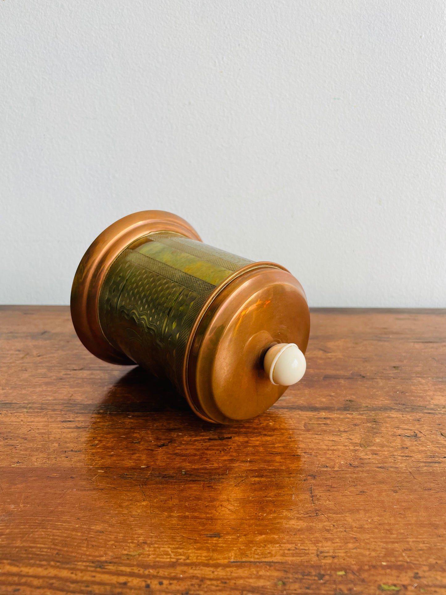 1951 Copper & Brass Tea Canister Jar - Festival of Britain