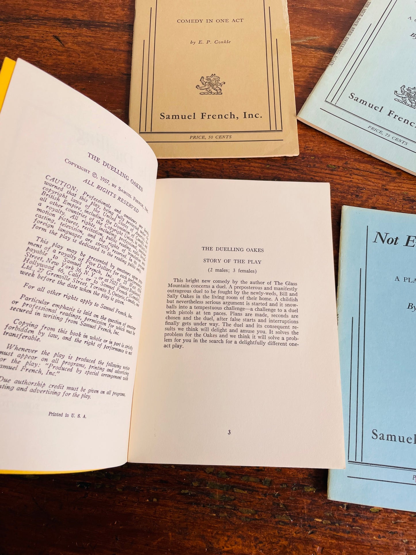 One-Act Plays & Comedy Paperback Book Bundle - Set of 6 Books - E. P. Conkle, Elaine May, Cleve Haubold, Bruce Kimes, Josephina Niggli