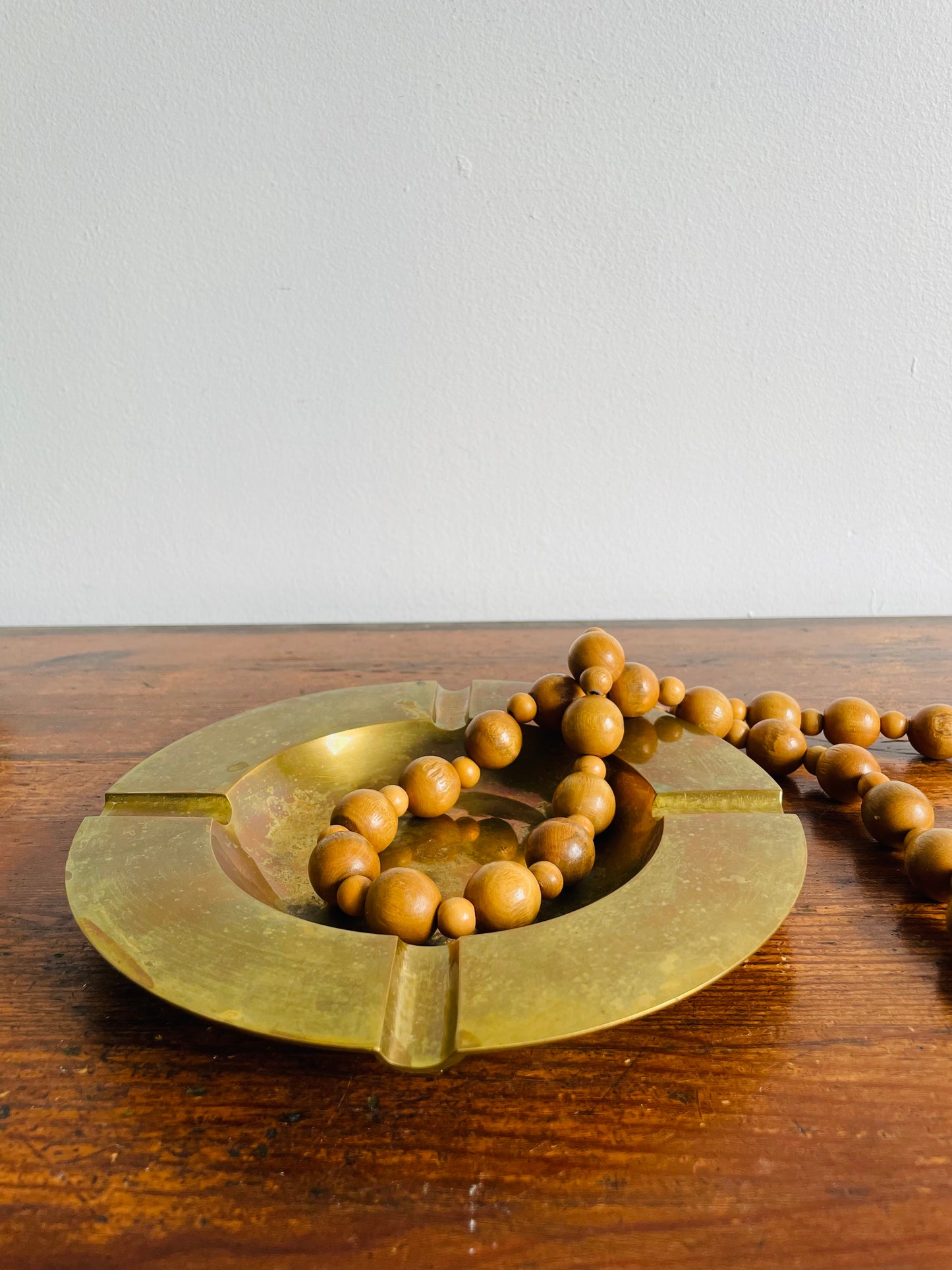 Solid Wood Beads on Rope - Necklace or Decor Piece