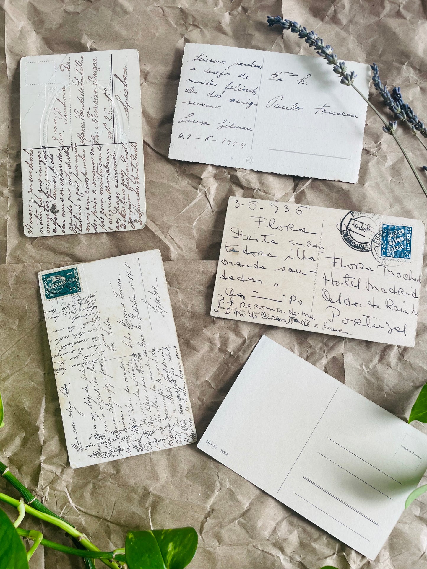 Handwritten Postcard with View of Funchal-Madeira (June 3 1936) - Found in Lisbon, Portugal