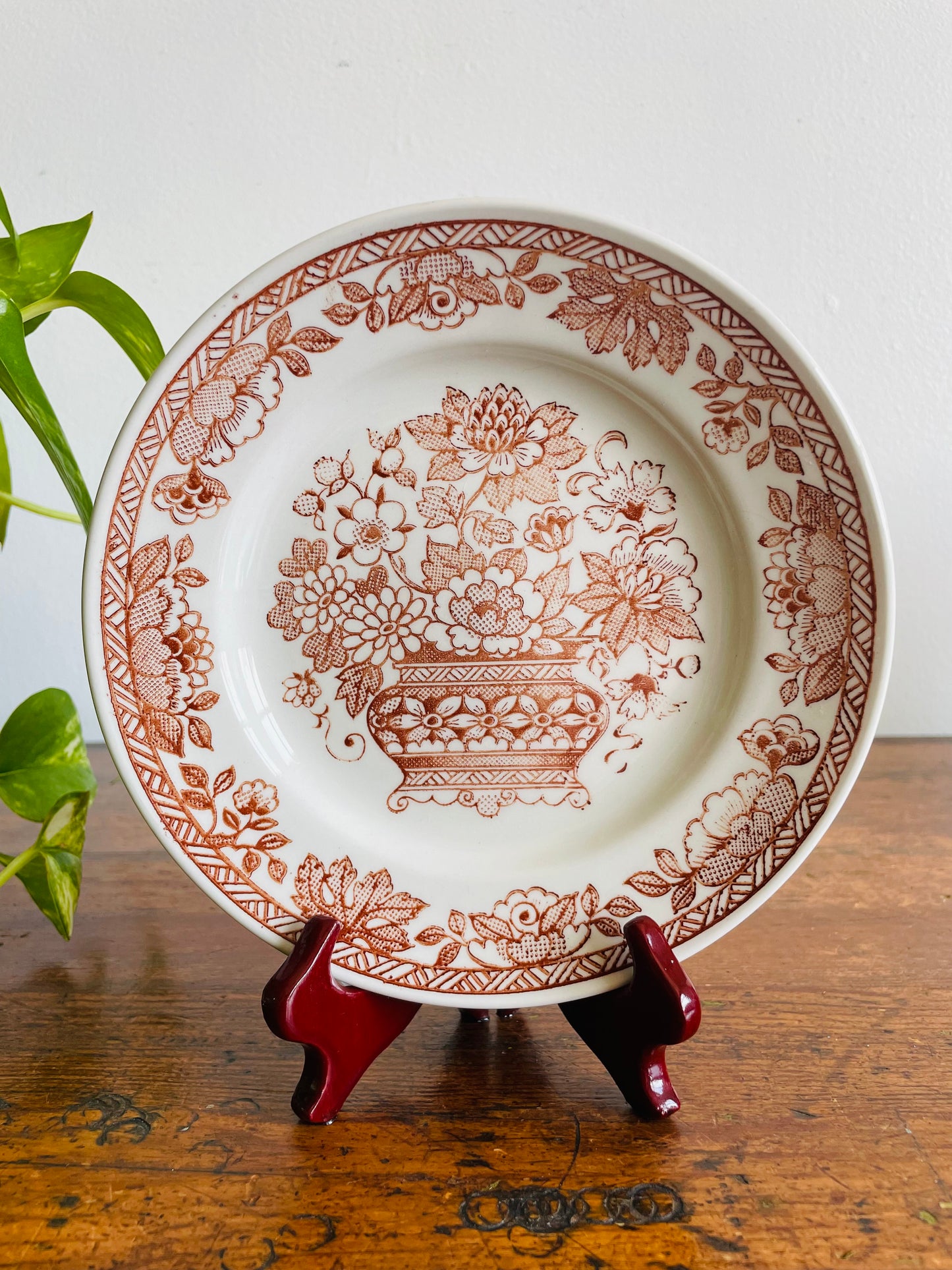 Broadhurst English Ironstone Side Dish Plate - Kathie Winkle Grosvenor Flower Pattern - Found in Killarney, Ireland