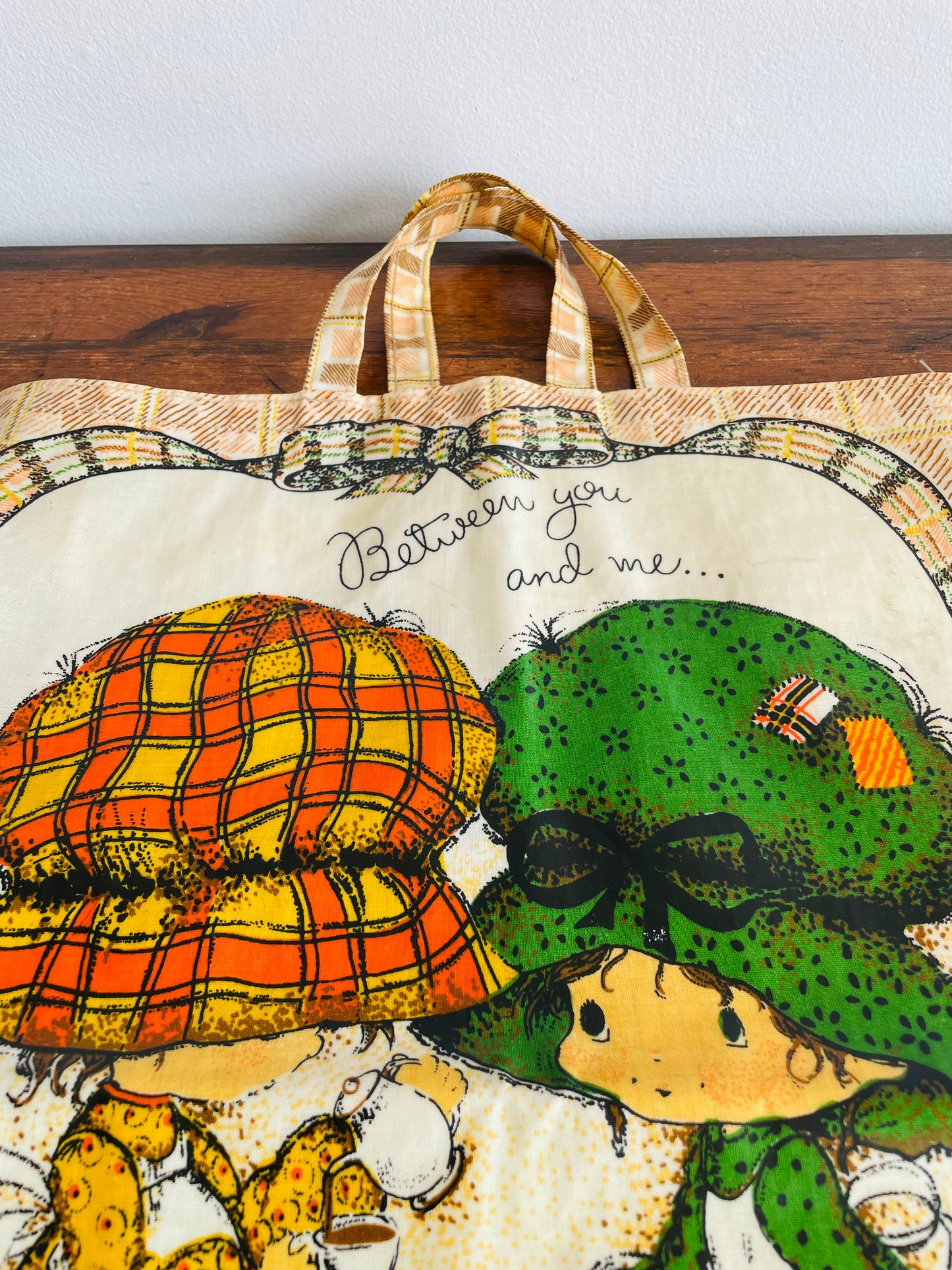 Between You and Me... Bonnie Vinyl Shopping Bag Tote - A Minky Product Made in England
