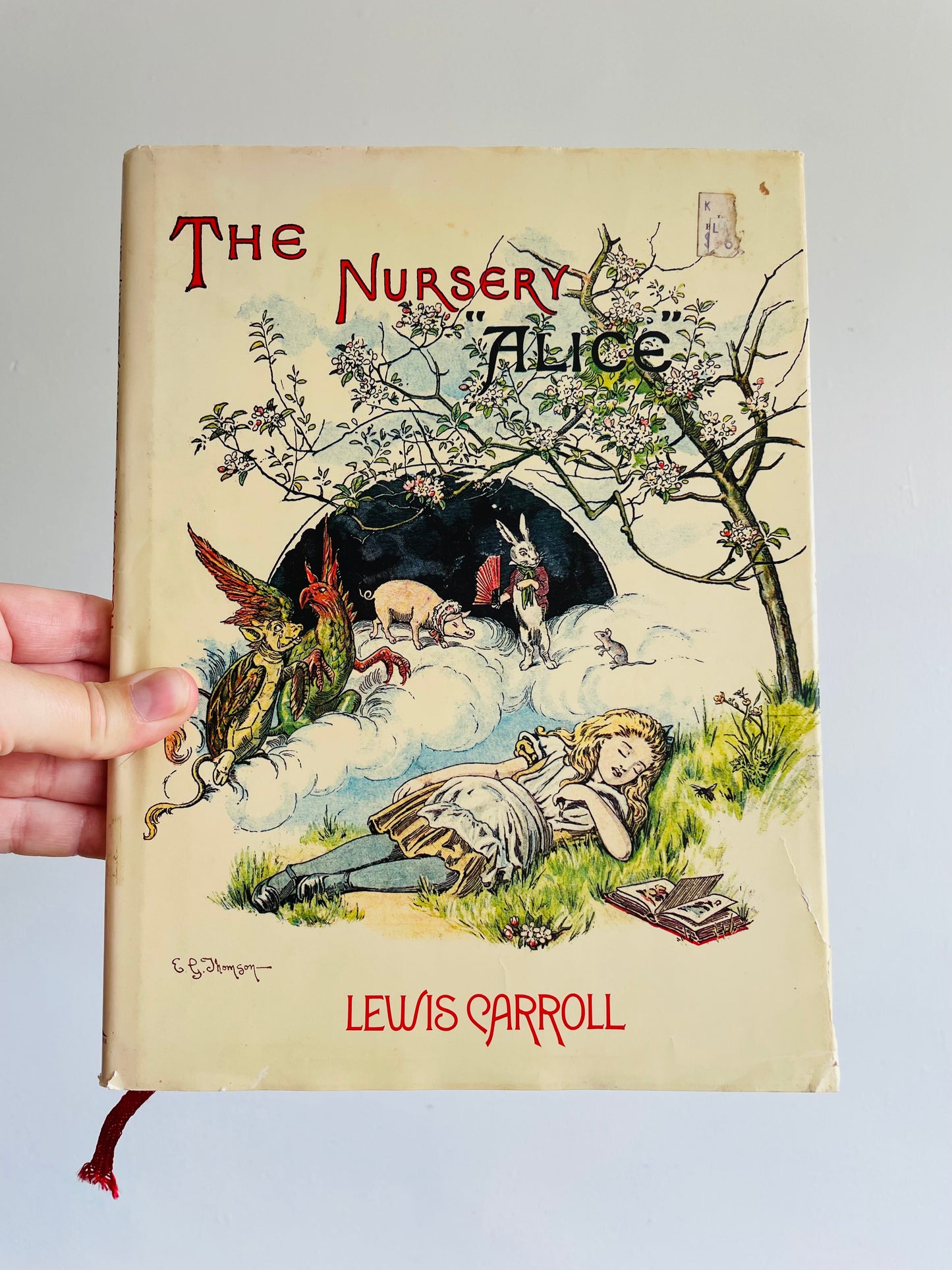 The Nursery Alice by Lewis Carroll Hardcover Book - 1980 Reprint