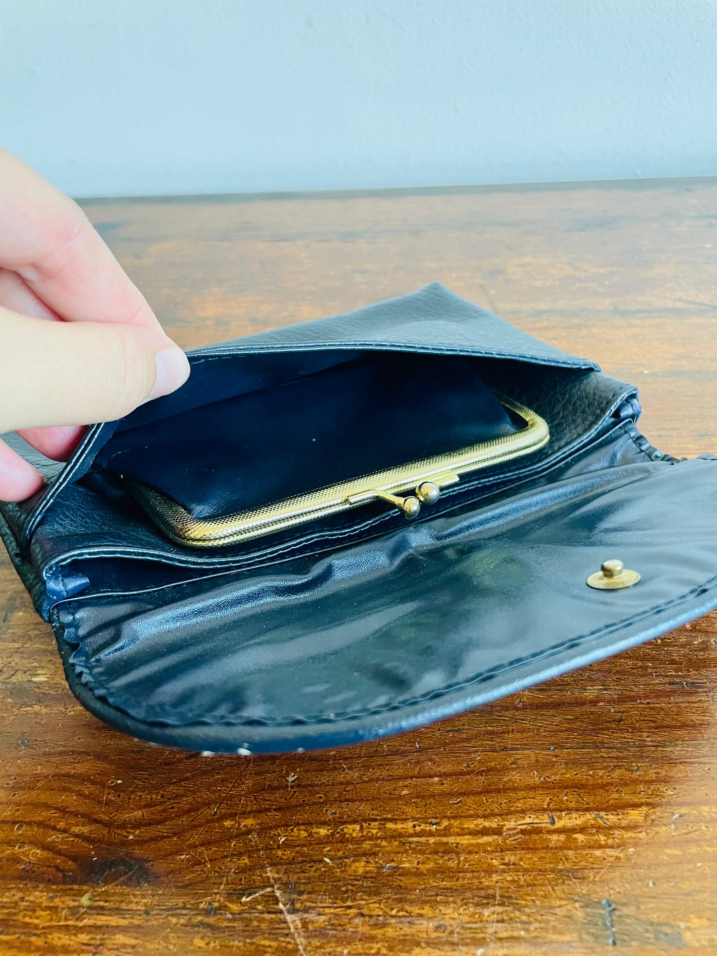 Clutch Wallet Pouch with Detachable Coin Purse Inside