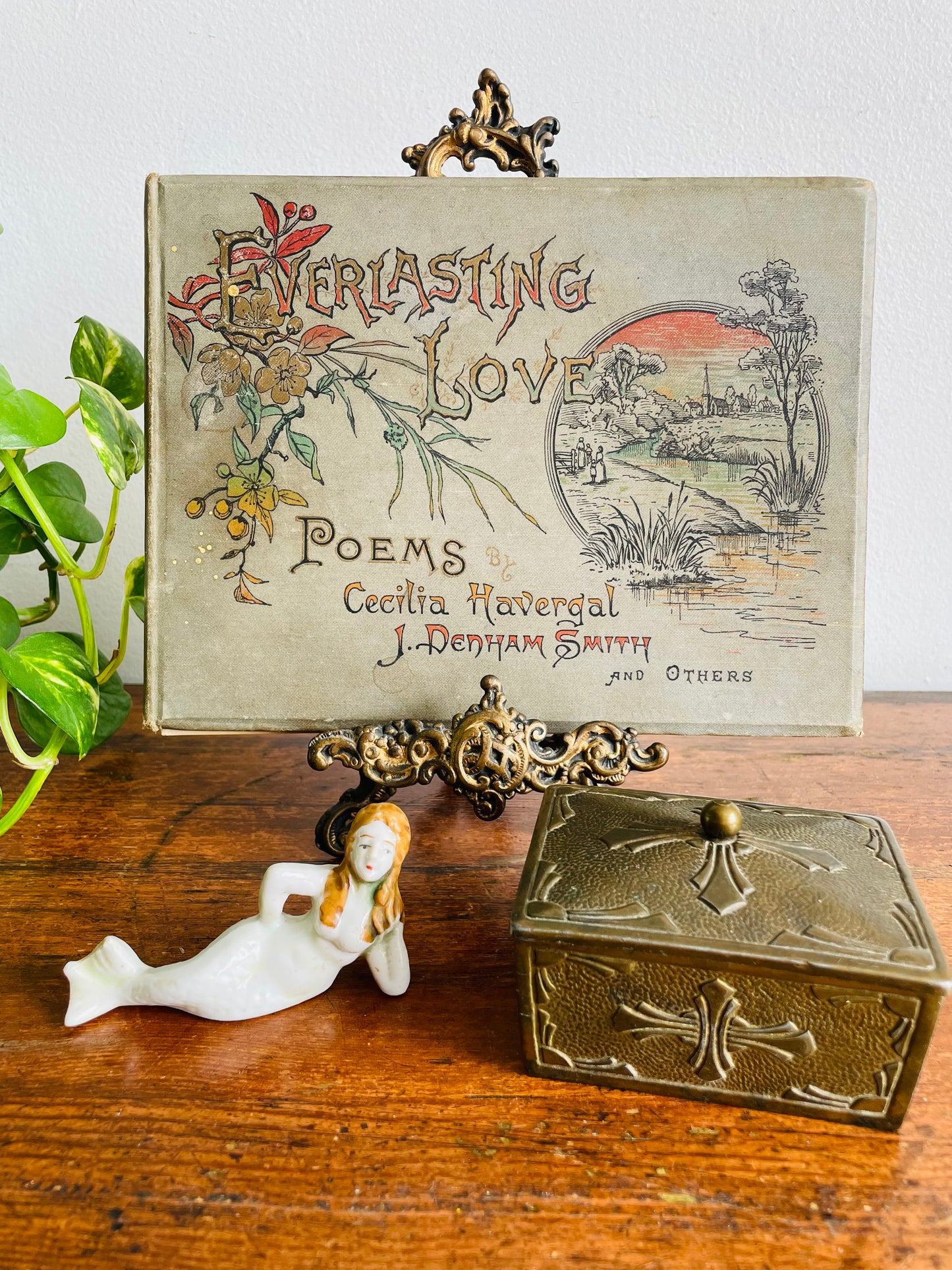 Vintage Reclining Mermaid Figurine - Made in Japan
