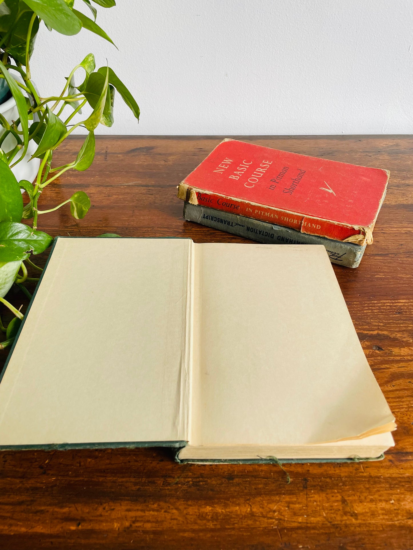 Shorthand Clothbound Hardcover Book Bundle - Set of 3 - Pitman Shorthand Dictation & Transcription, New Basic Course in Pitman Shorthand (1962), & Steps to Success in Shorthand Book II (1948)