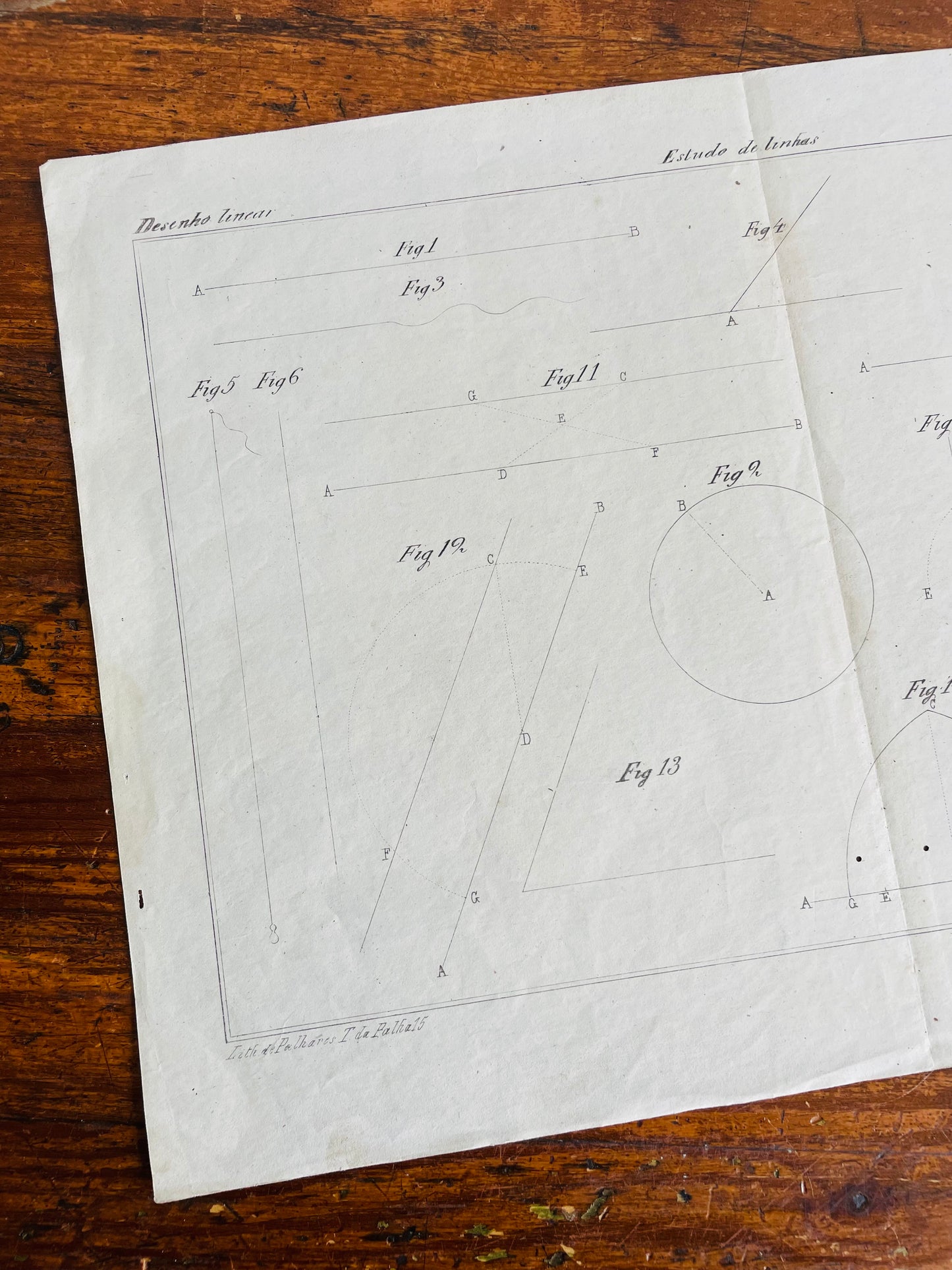 Antique Architecture Art Student Portfolio Drawing - The Study of Lines - Found in Lisbon, Portugal