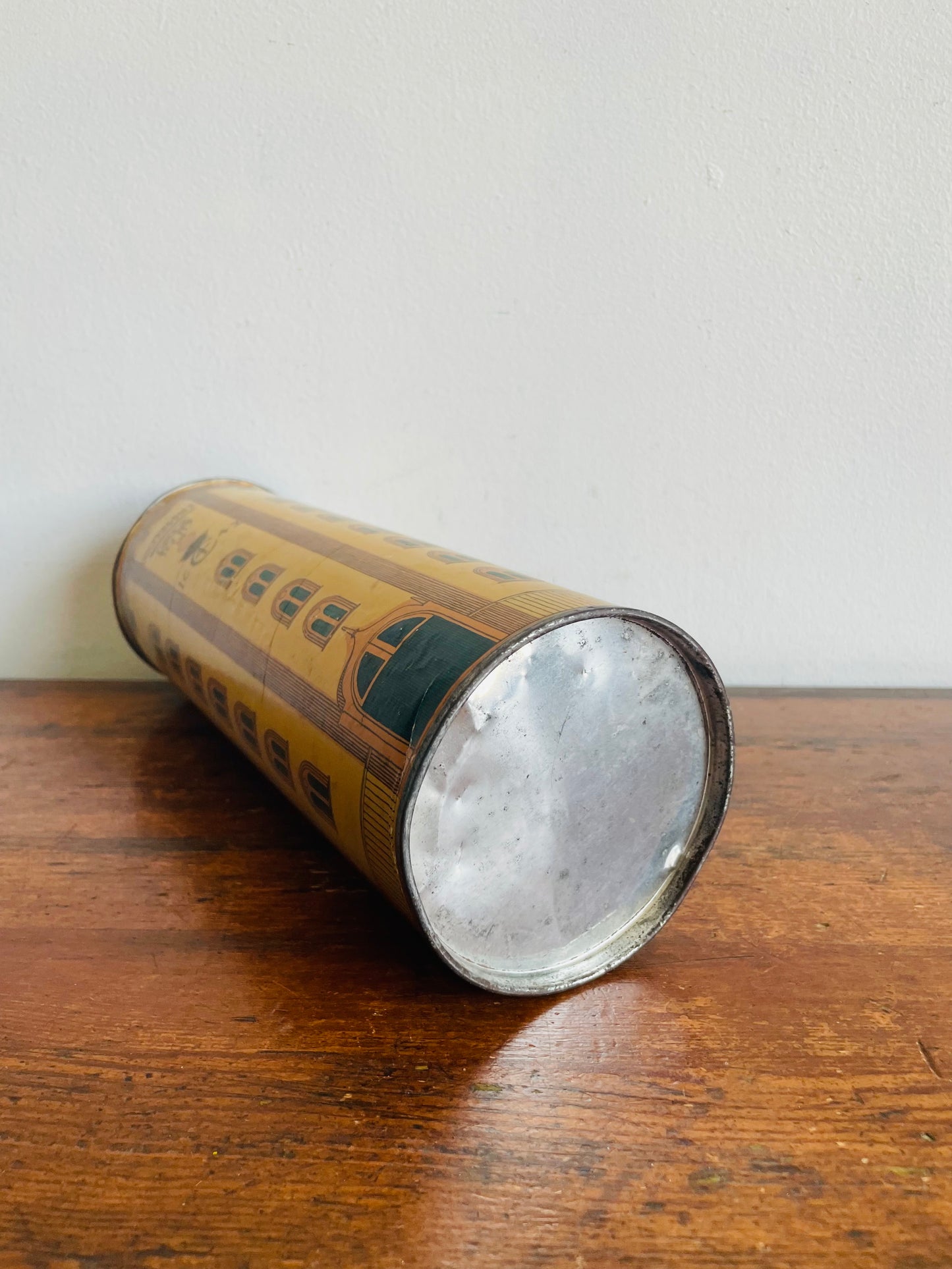 Vintage Cardboard & Metal Canister with Lid - Danish Agricultural Marketing Board Copenhagen - Made in Denmark