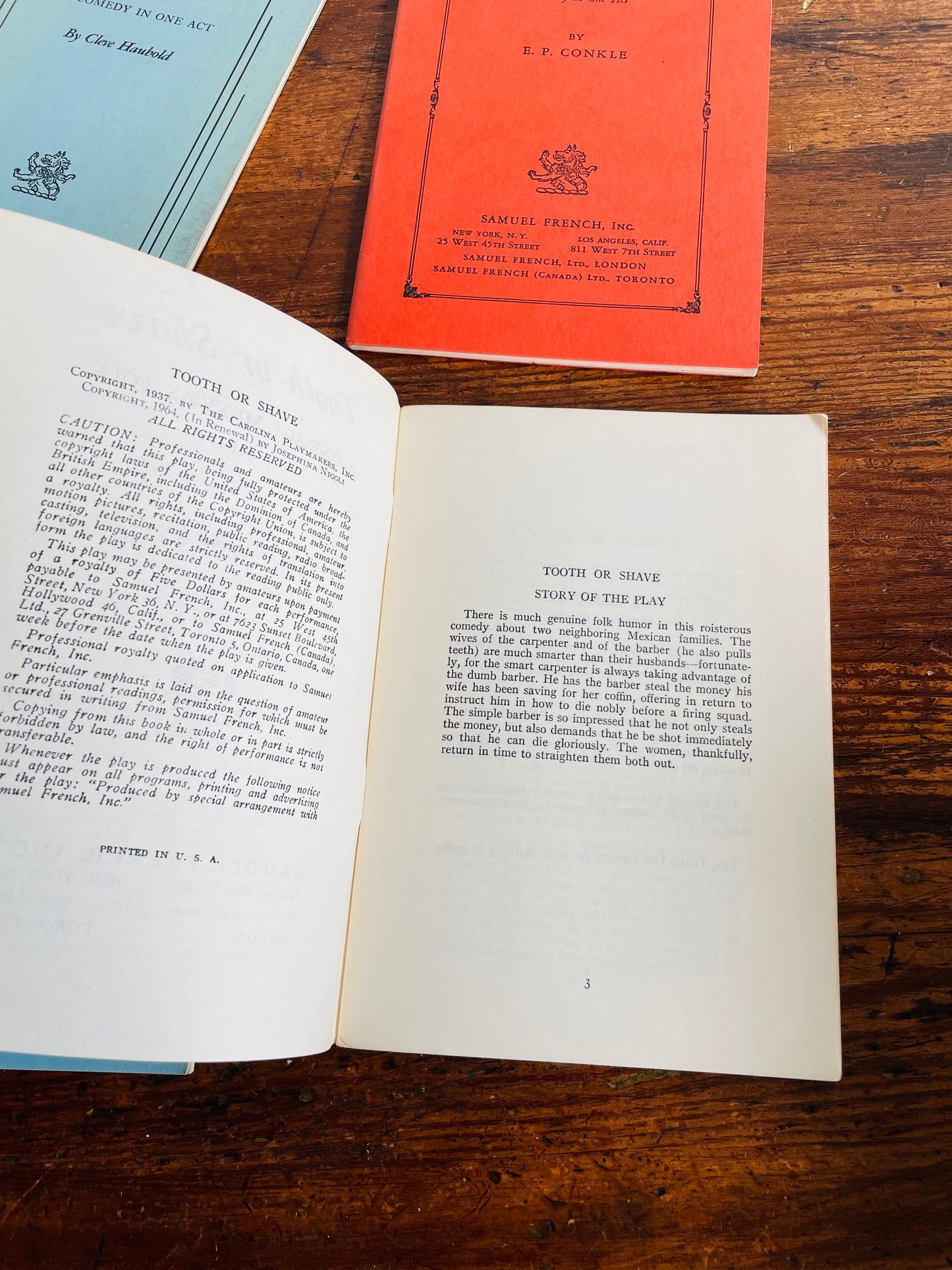 One-Act Plays & Comedy Paperback Book Bundle - Set of 6 Books - E. P. Conkle, Elaine May, Cleve Haubold, Bruce Kimes, Josephina Niggli