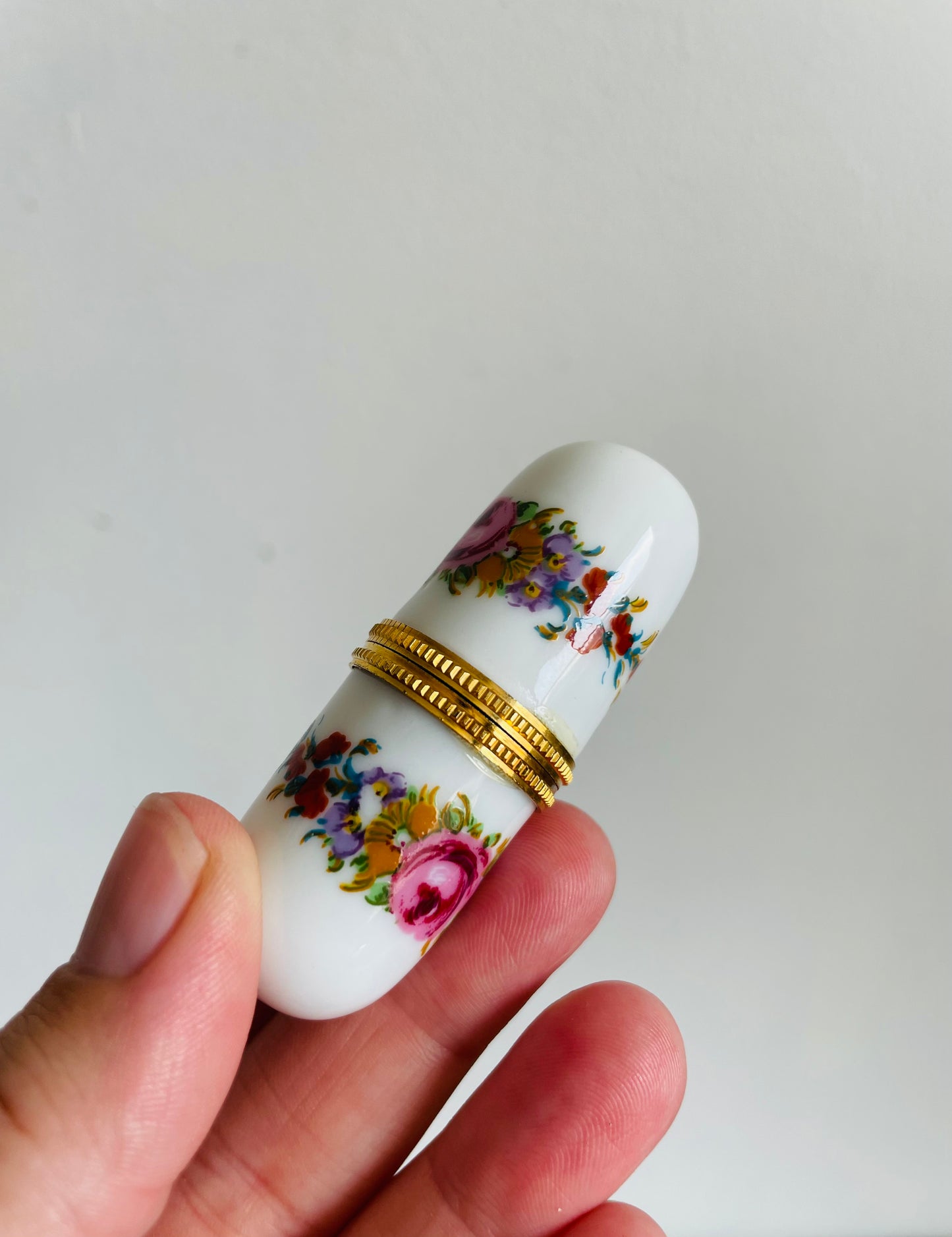 Brand New Vintage Porcelain Sewing Notions Gift Set in Original Box - Reutter Porzellan Germany - Includes Thimble, Pincushion & Needle Holder